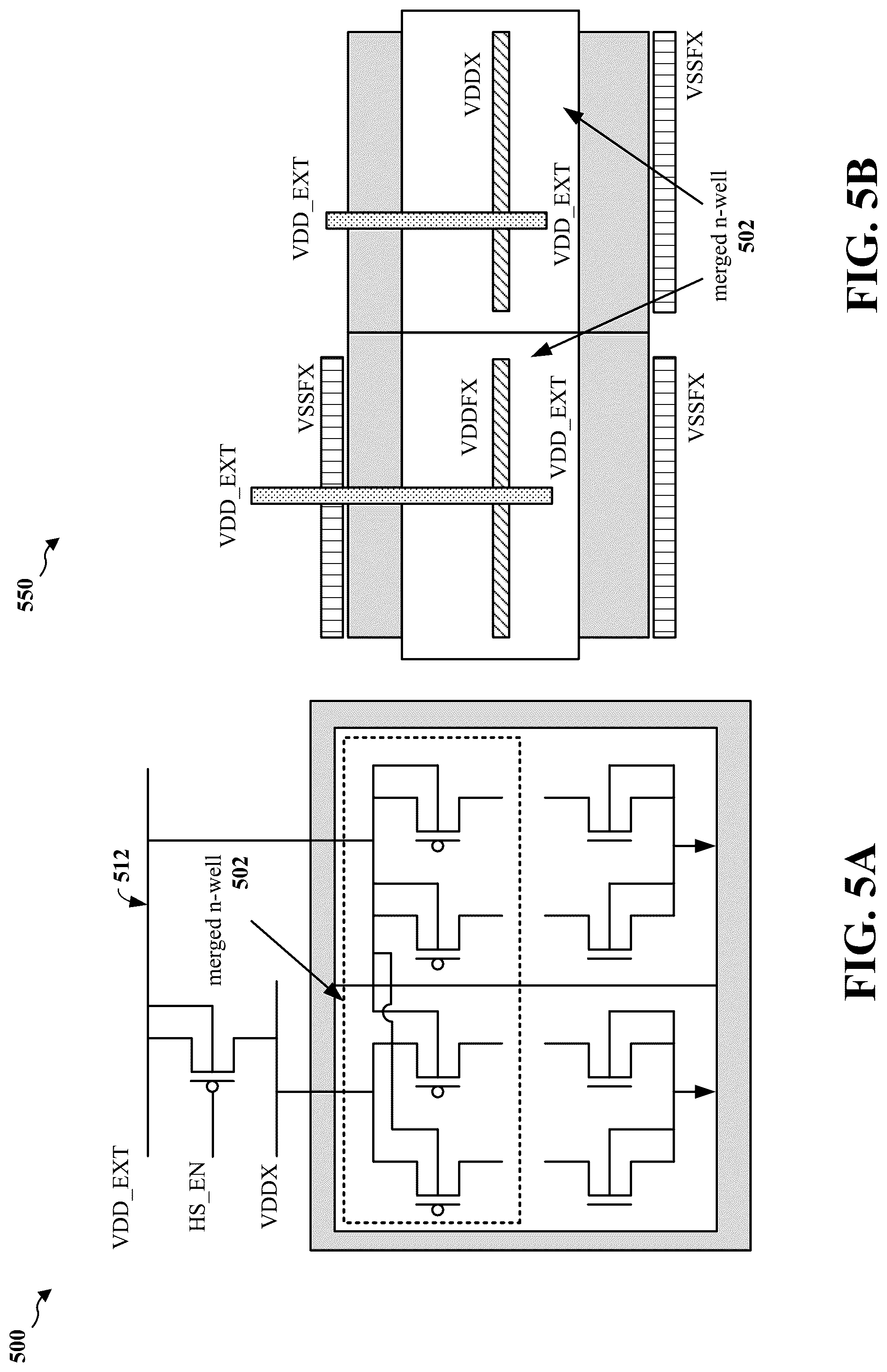 Patent US12323142 Figure 5 – Integrated power management cells for gate all around technologies