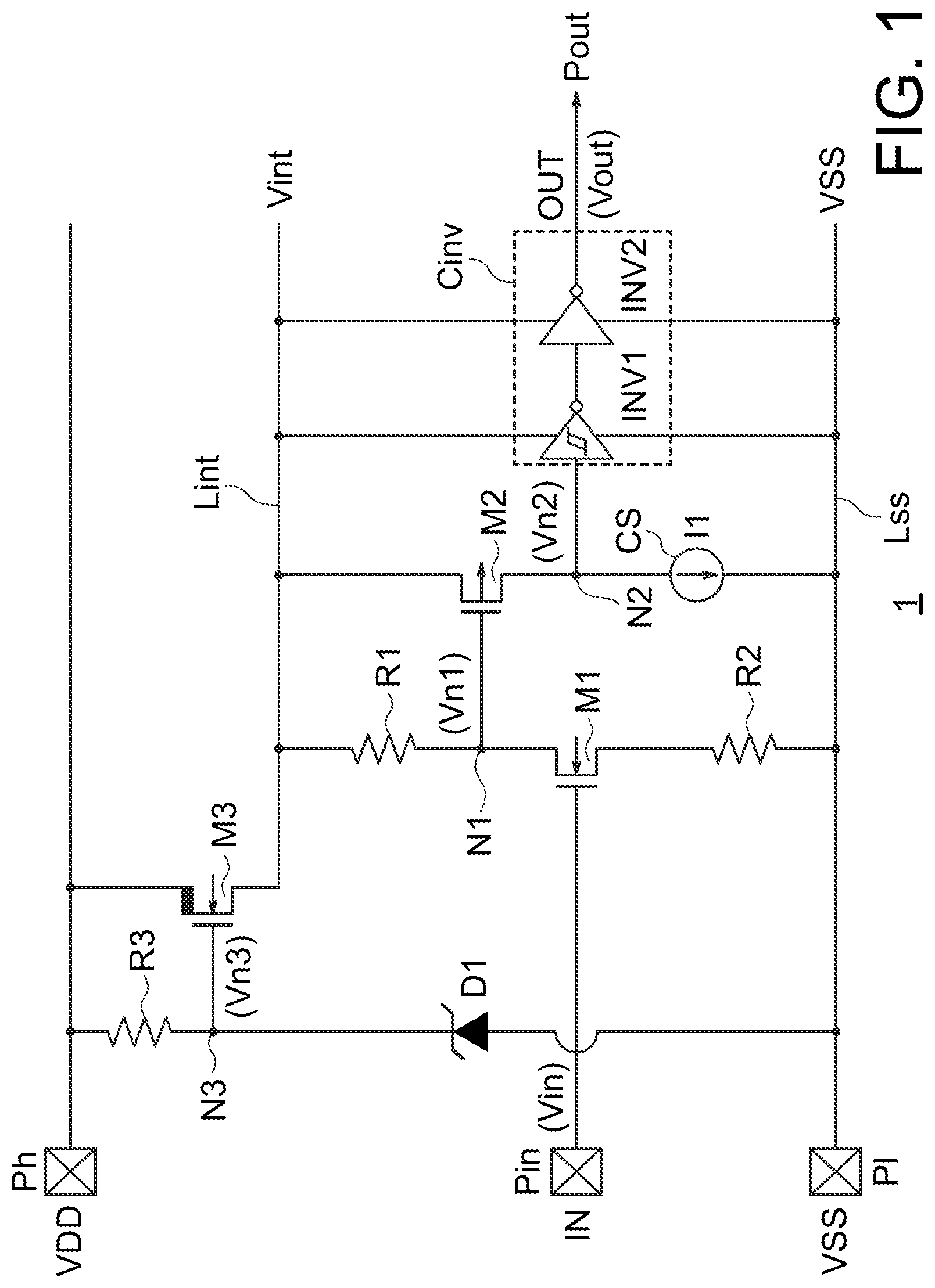 Patent US12323148 Figure 1 – Integrated circuit device