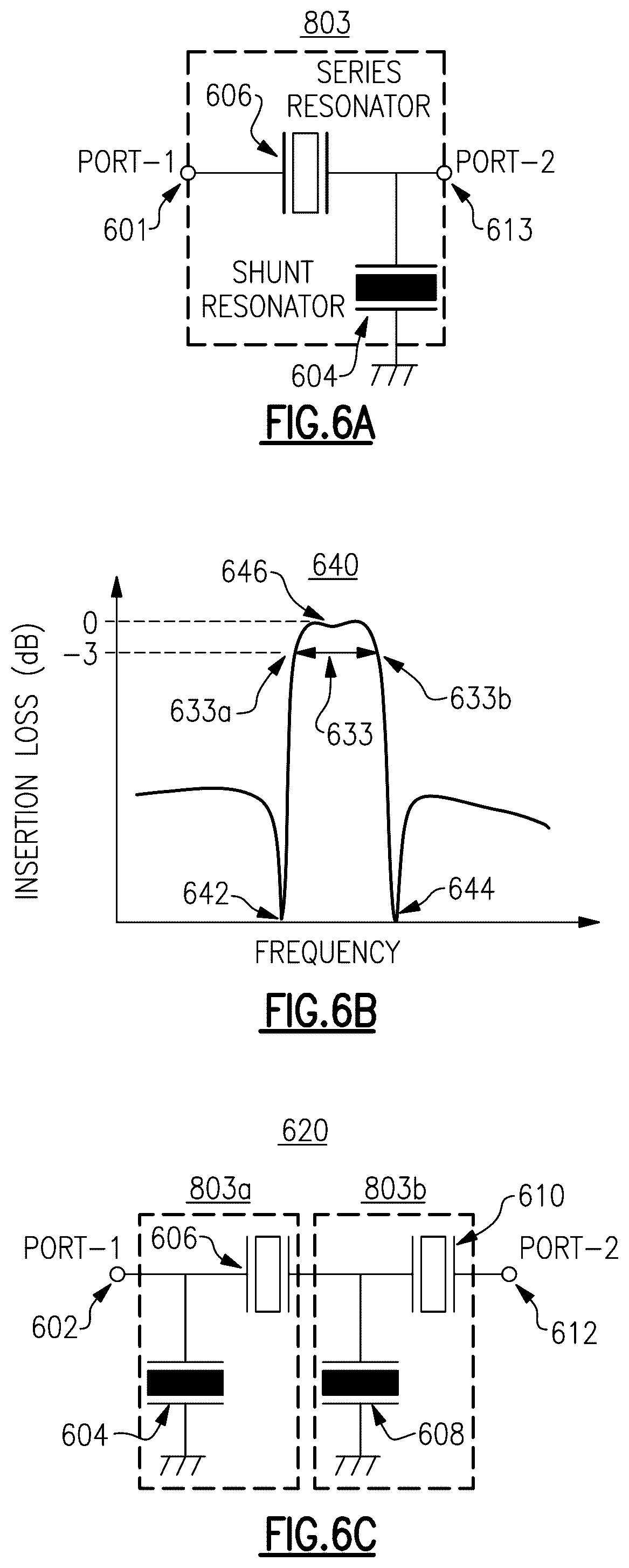 Patent US12323168 Figure 8 – Acoustic-wave ladder filters