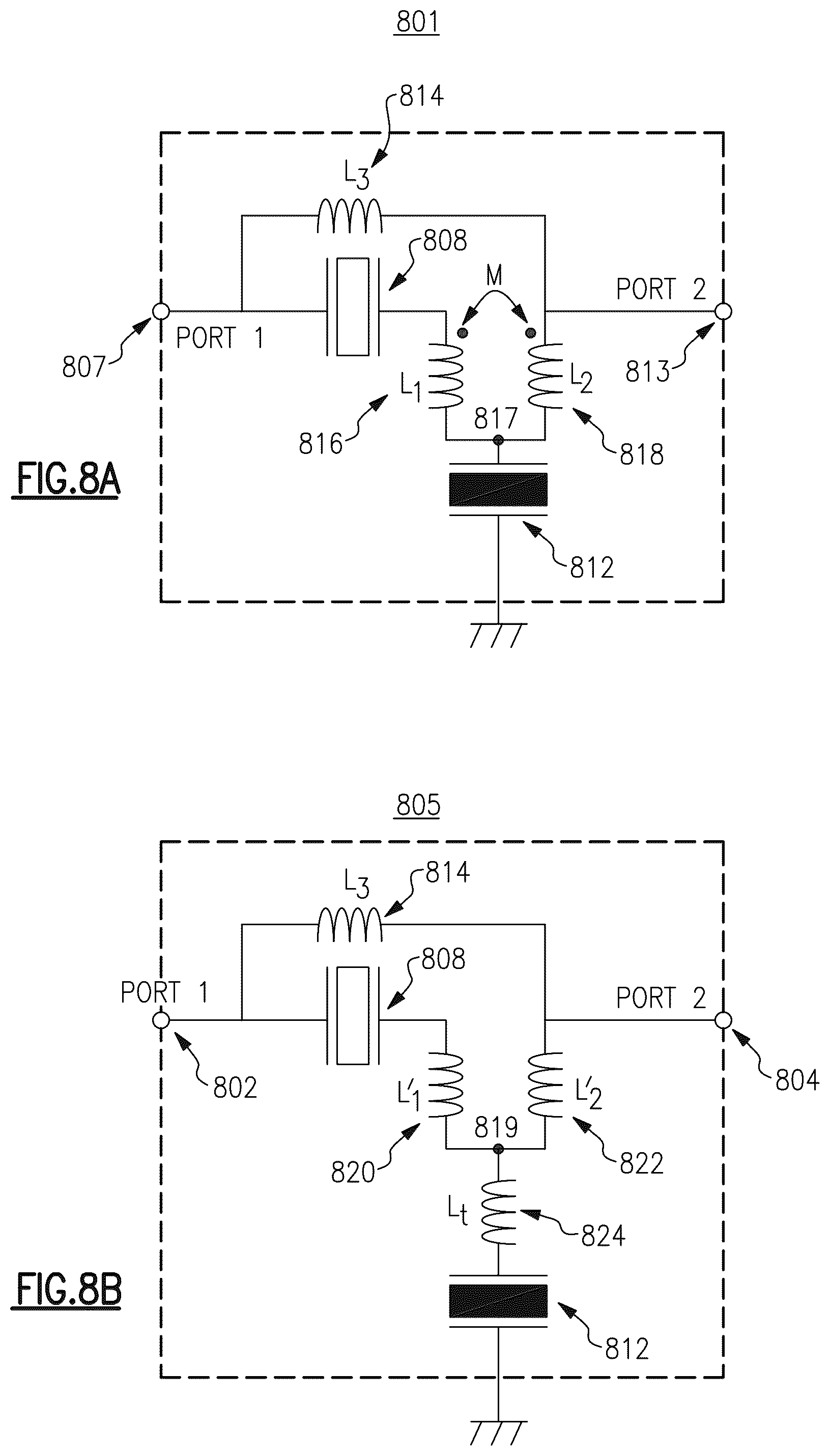 Patent US12323168 Figure 10 – Acoustic-wave ladder filters
