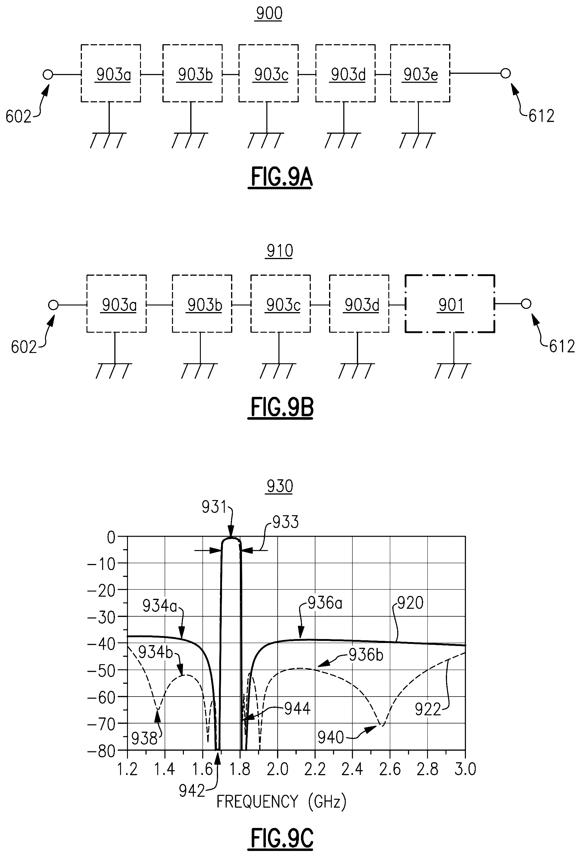 Patent US12323168 Figure 12 – Acoustic-wave ladder filters