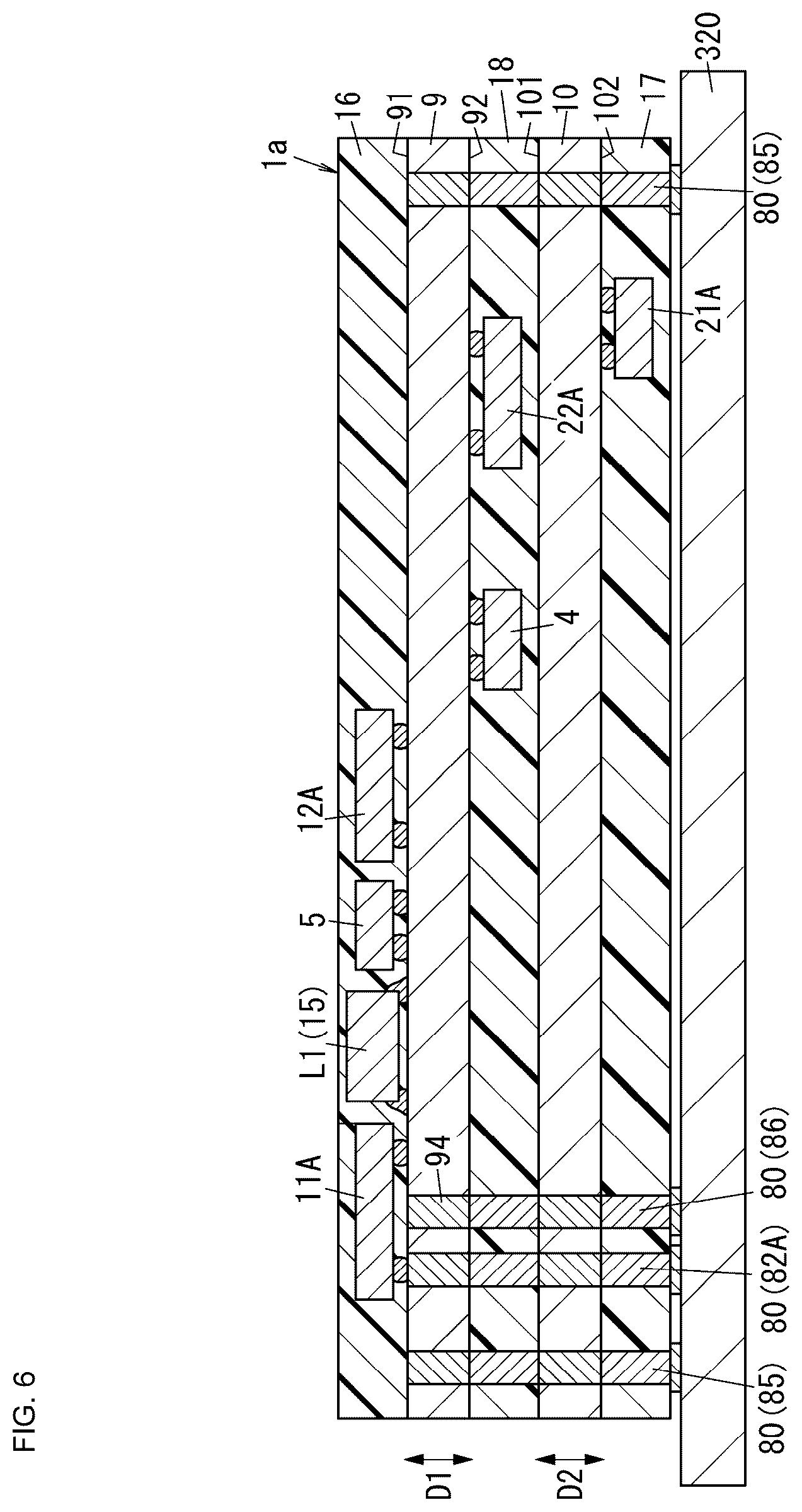 Patent US12323171 Figure 5 – Radio frequency module and communication device