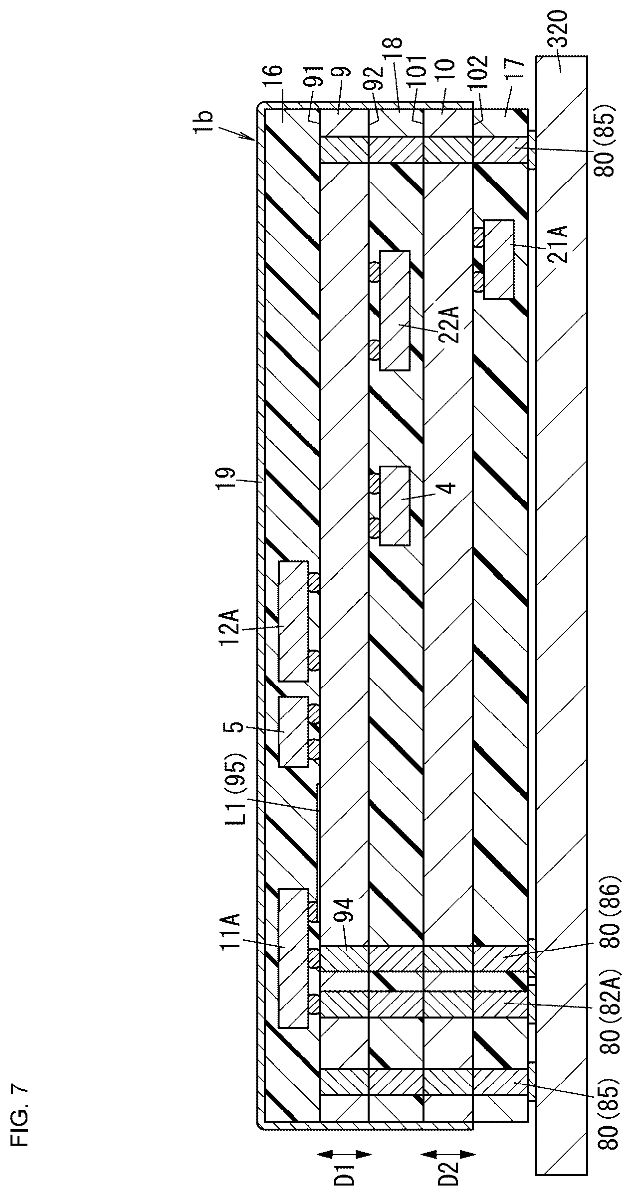 Patent US12323171 Figure 6 – Radio frequency module and communication device