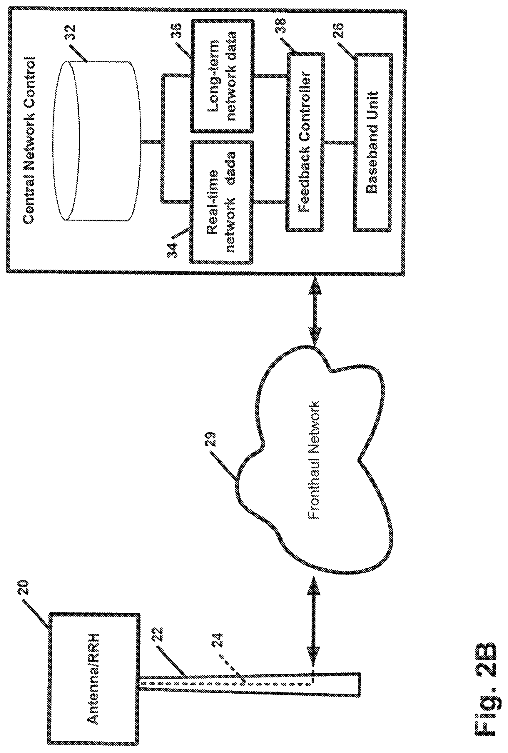 Patent US12323175 Figure 3 – Cellular network that dynamically adjusts bandwidth and number of MIMO paths based on realized channel capacity