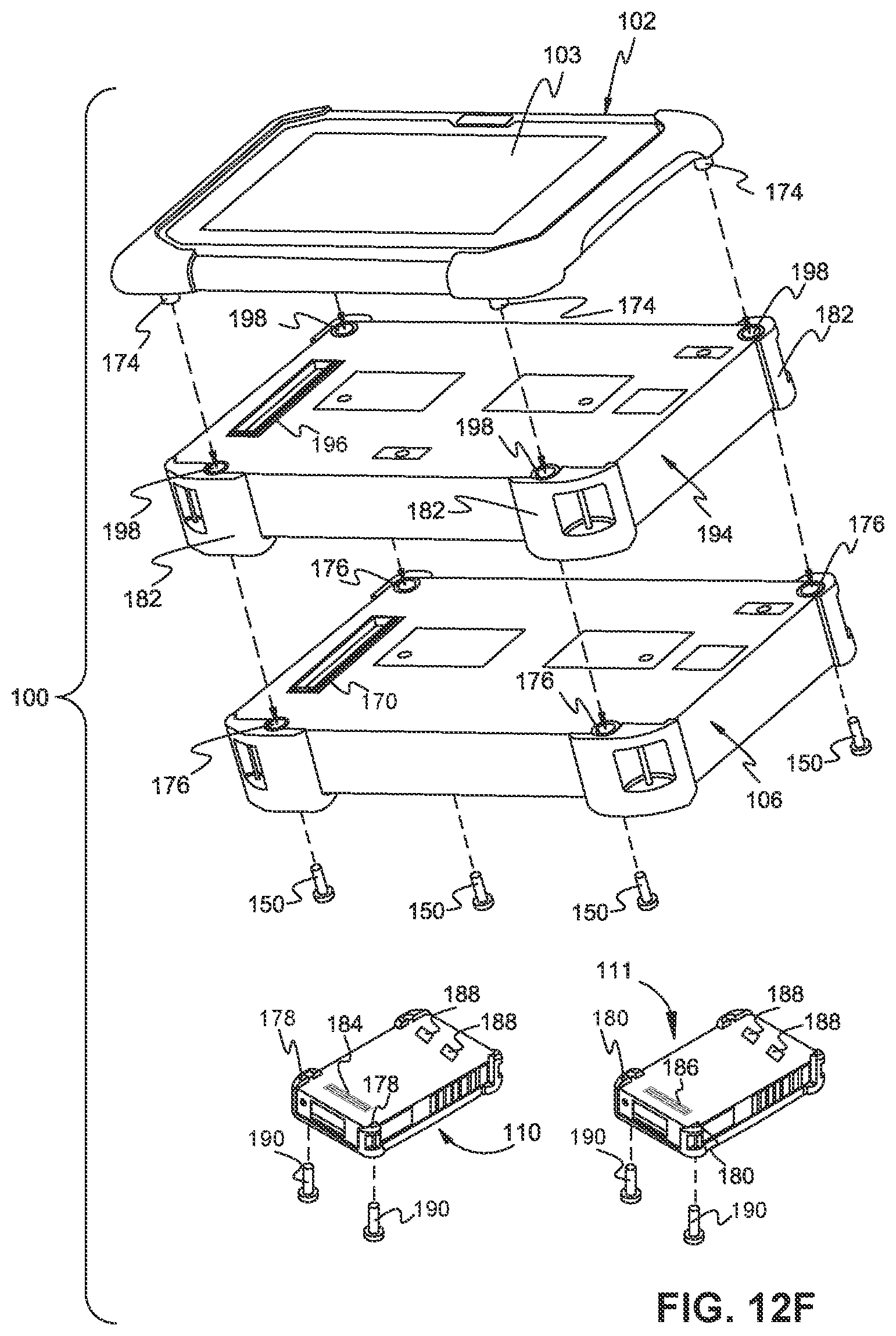 Patent US12323183 Figure 12 – Test modules for network test instrument utilizing containers