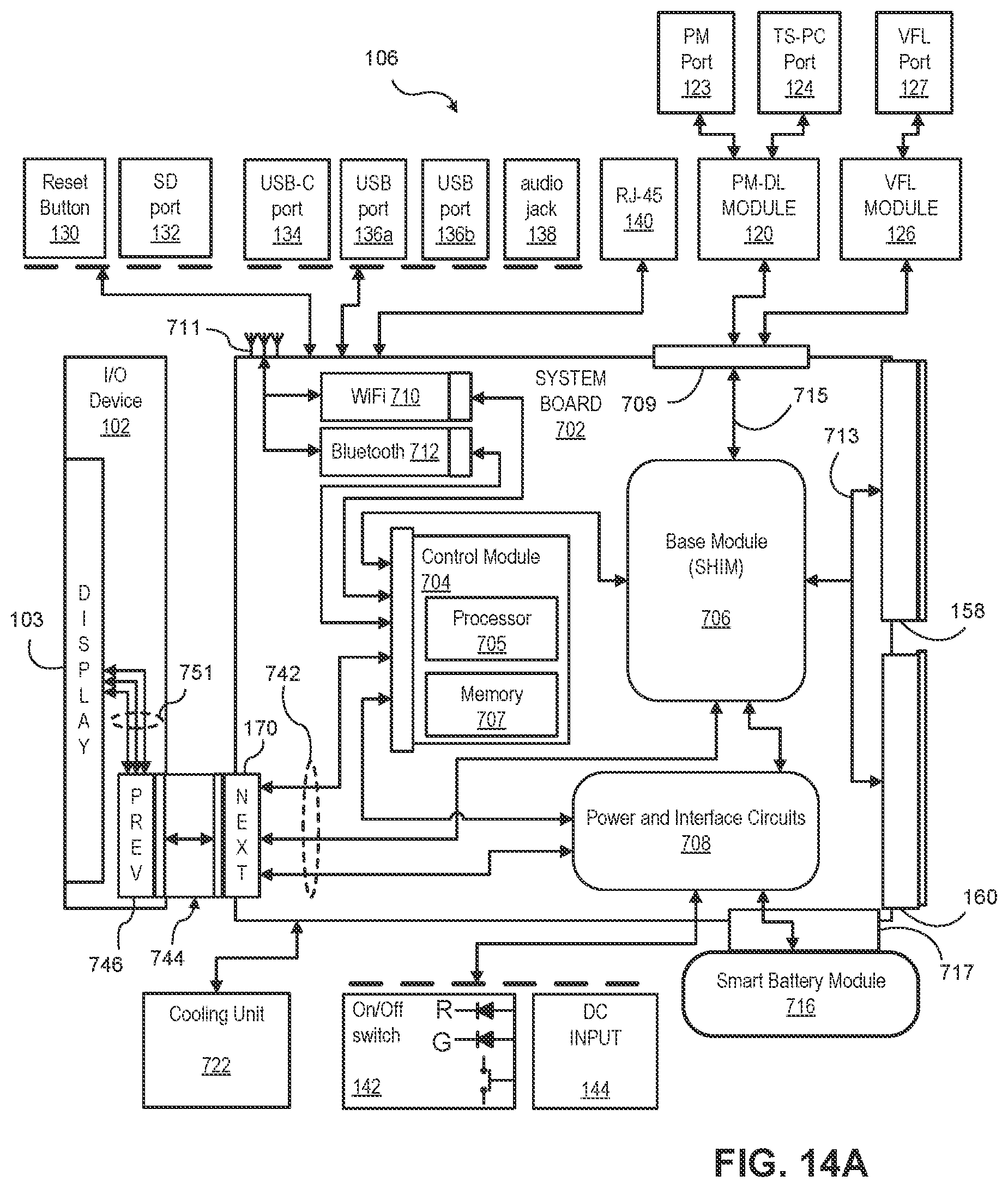 Patent US12323183 Figure 14 – Test modules for network test instrument utilizing containers
