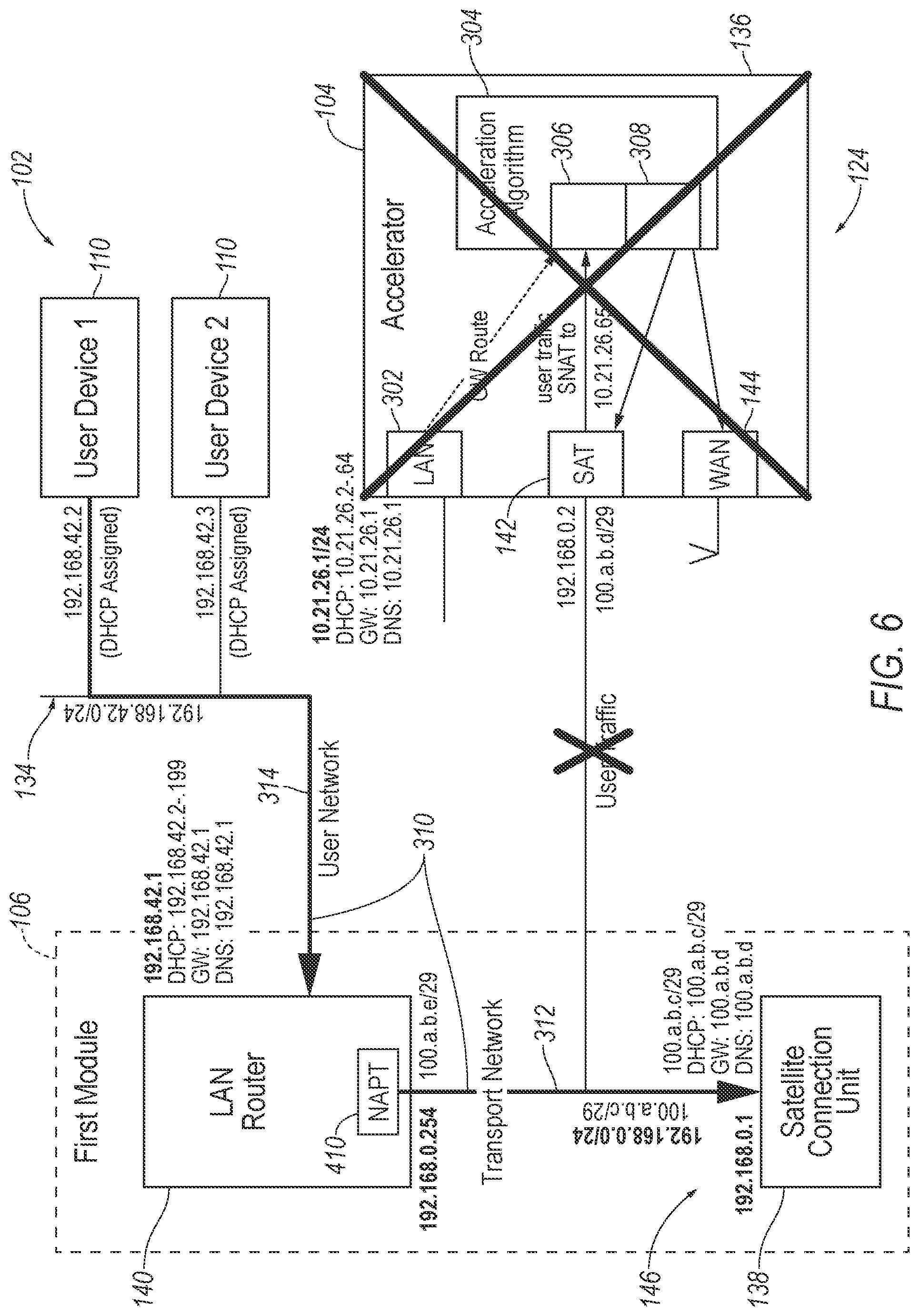 Patent US12323226 Figure 6 – Hybrid satellite internet access
