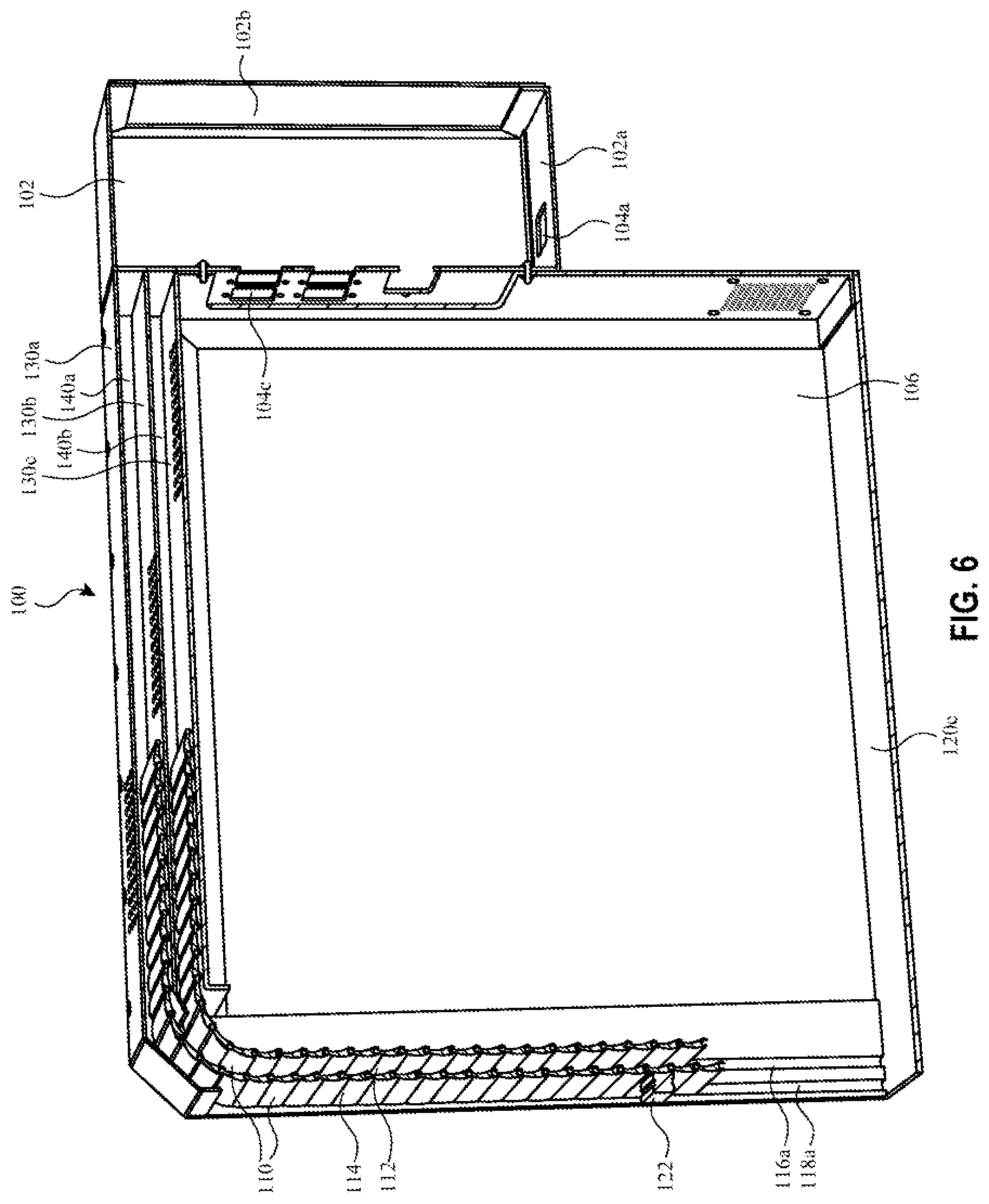 Patent US12323227 Figure 7 – Enclosure for testing electronic devices