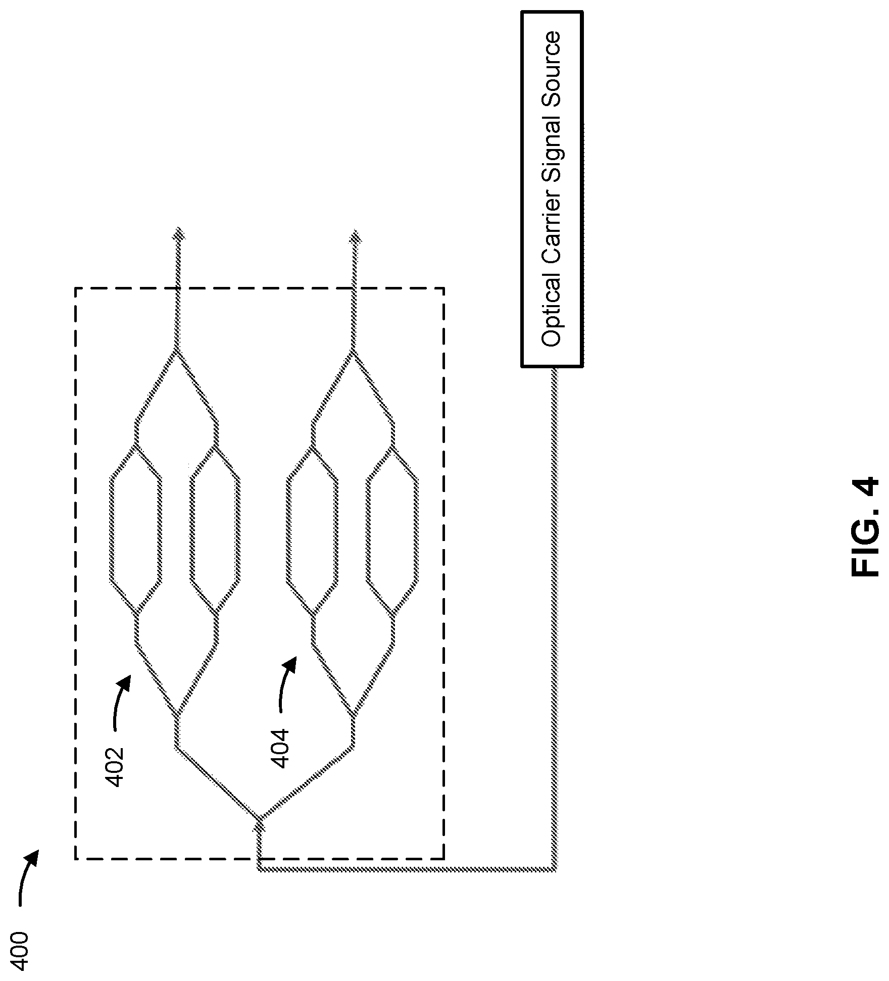 Patent US12323232 Figure 6 – Multi-carrier transmitter with integrated multiplexer and receiver with integrated demultiplexer