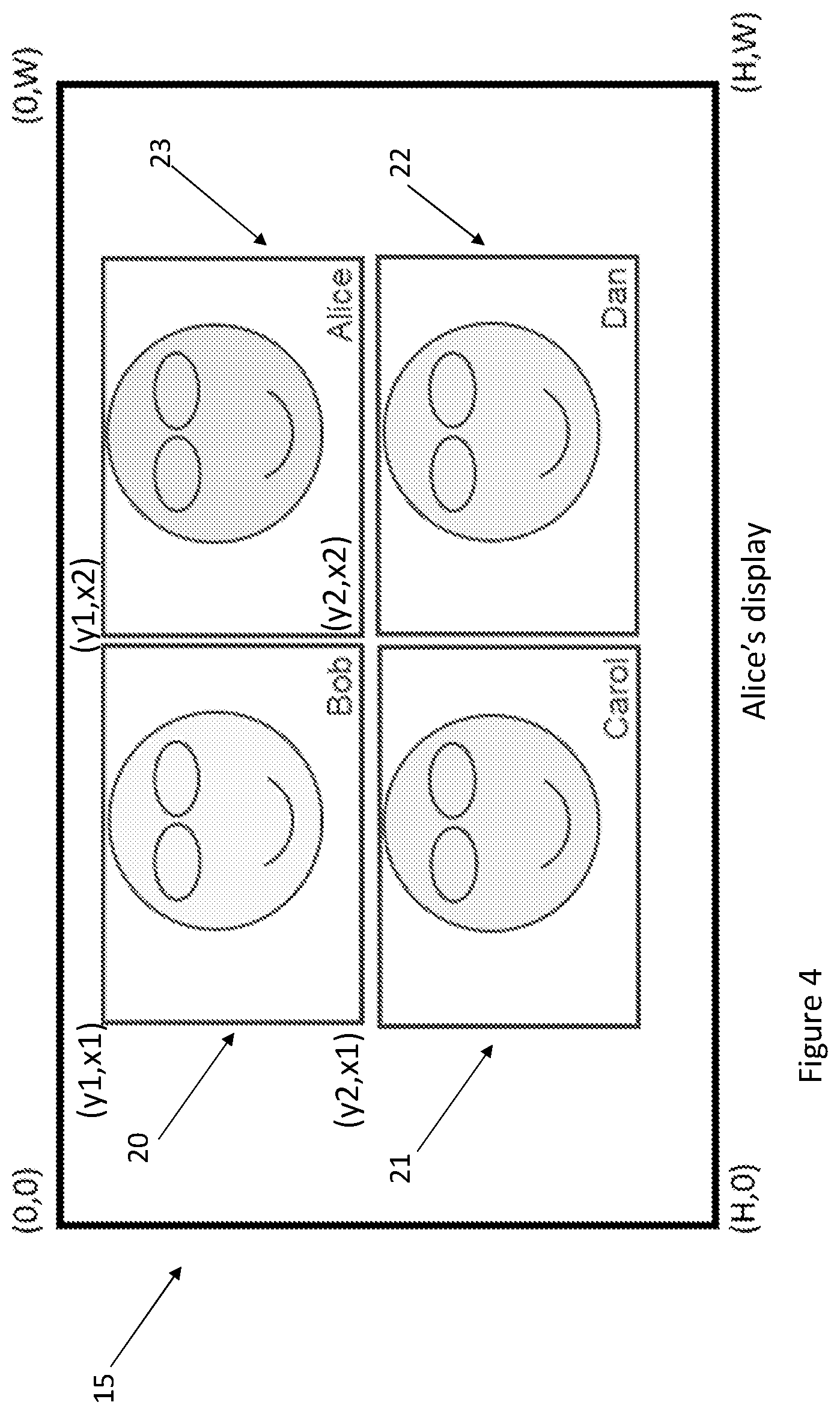 Patent US12323263 Figure 5 – Gaze repositioning during a video conference