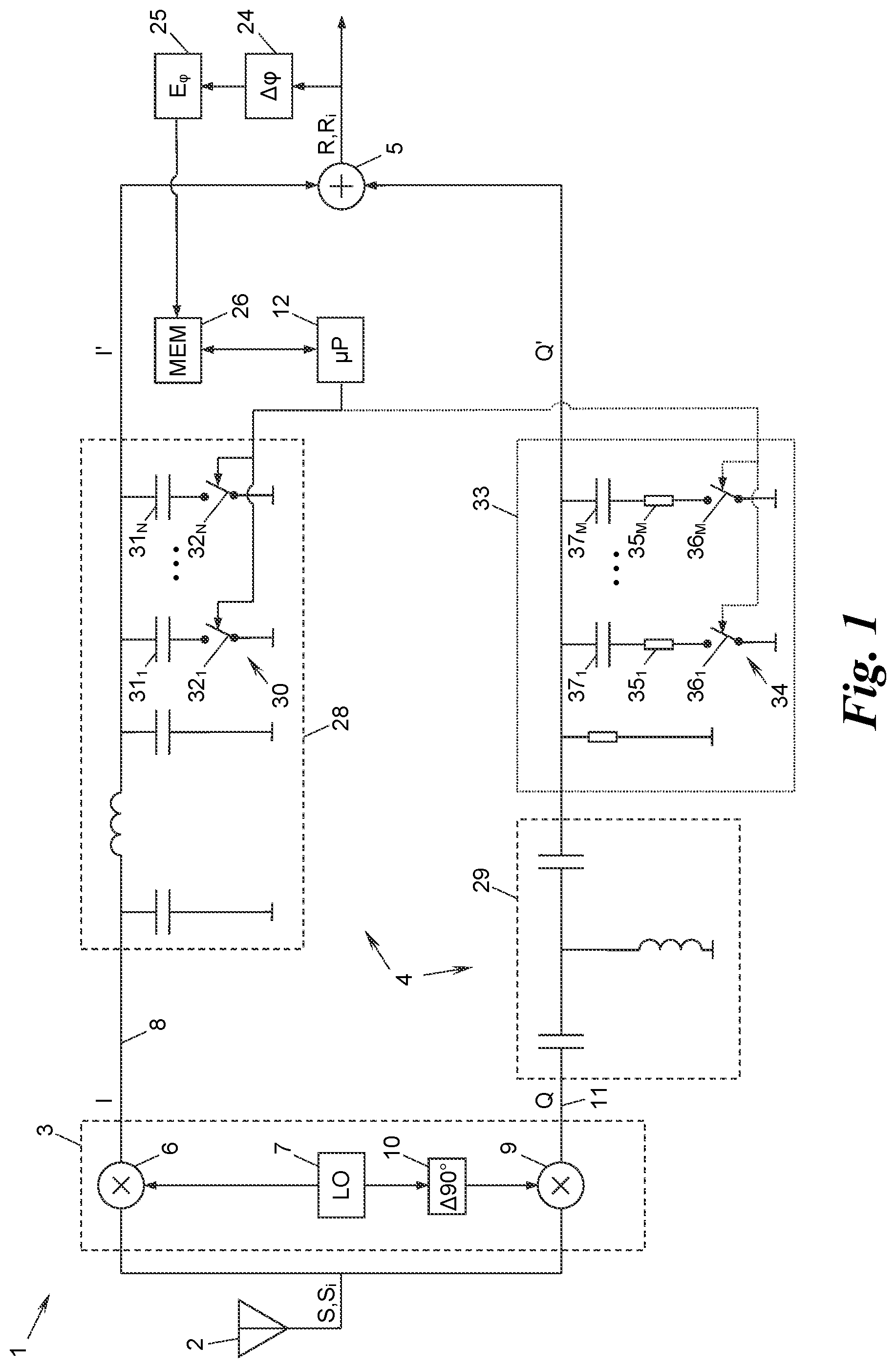 Patent US12323280 Figure 1 – Method for calibrating an SSB receiver