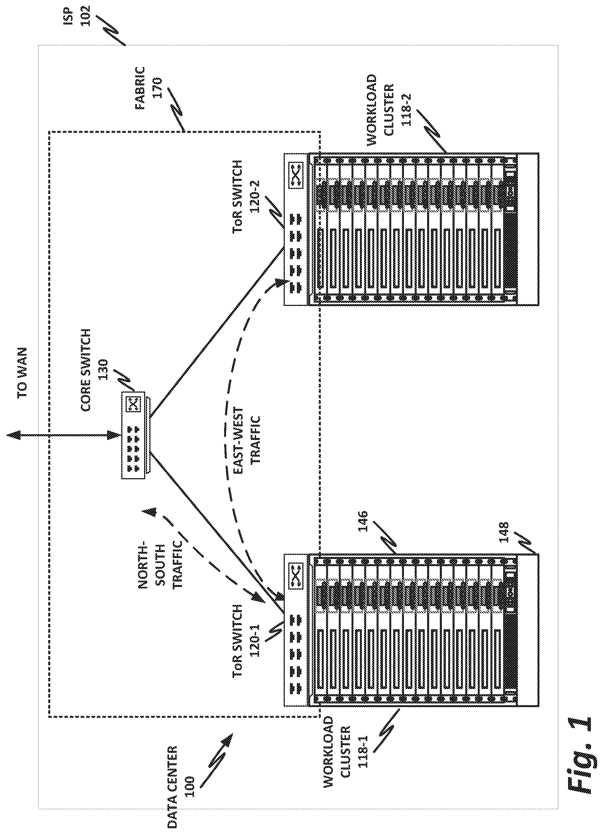 Patent US12323301 Figure 1 – Interworking of legacy appliances in virtualized networks