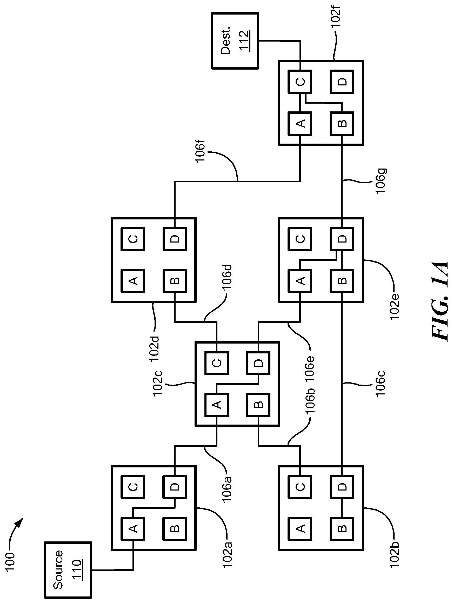 Patent US12323330 — Packet rerouting to avoid congestion in a network — Figure 1
