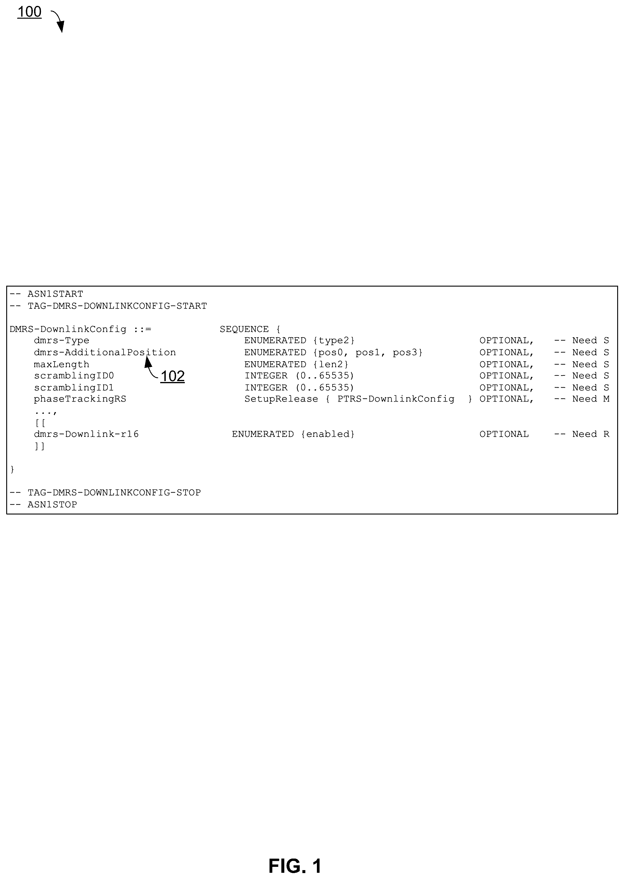 Patent US12323356 Figure 1 – Dynamic additional demodulation reference signal configuration