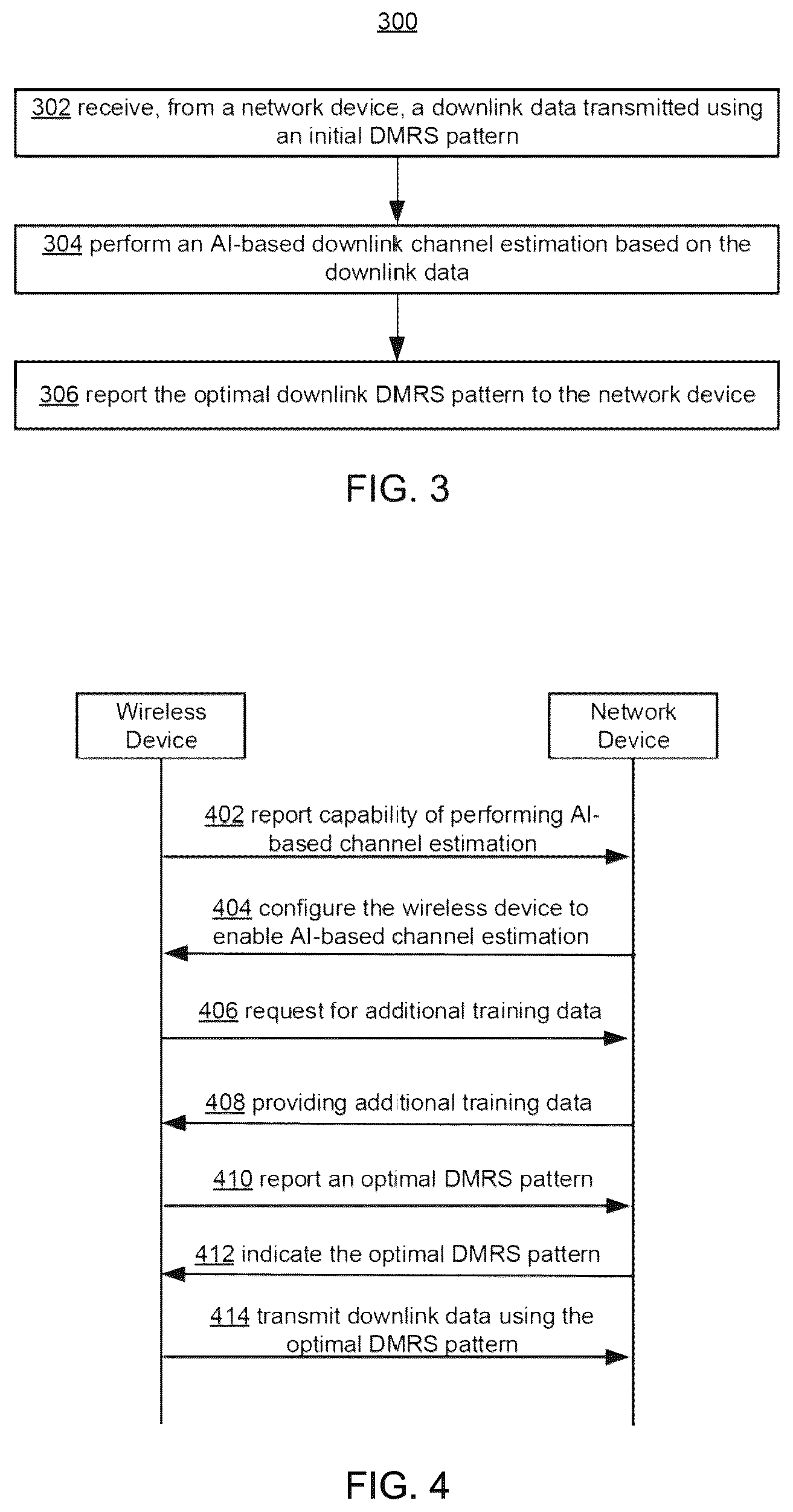 Patent US12323357 Figure 3 – DMRS overhead adaptation with AI-based channel estimation