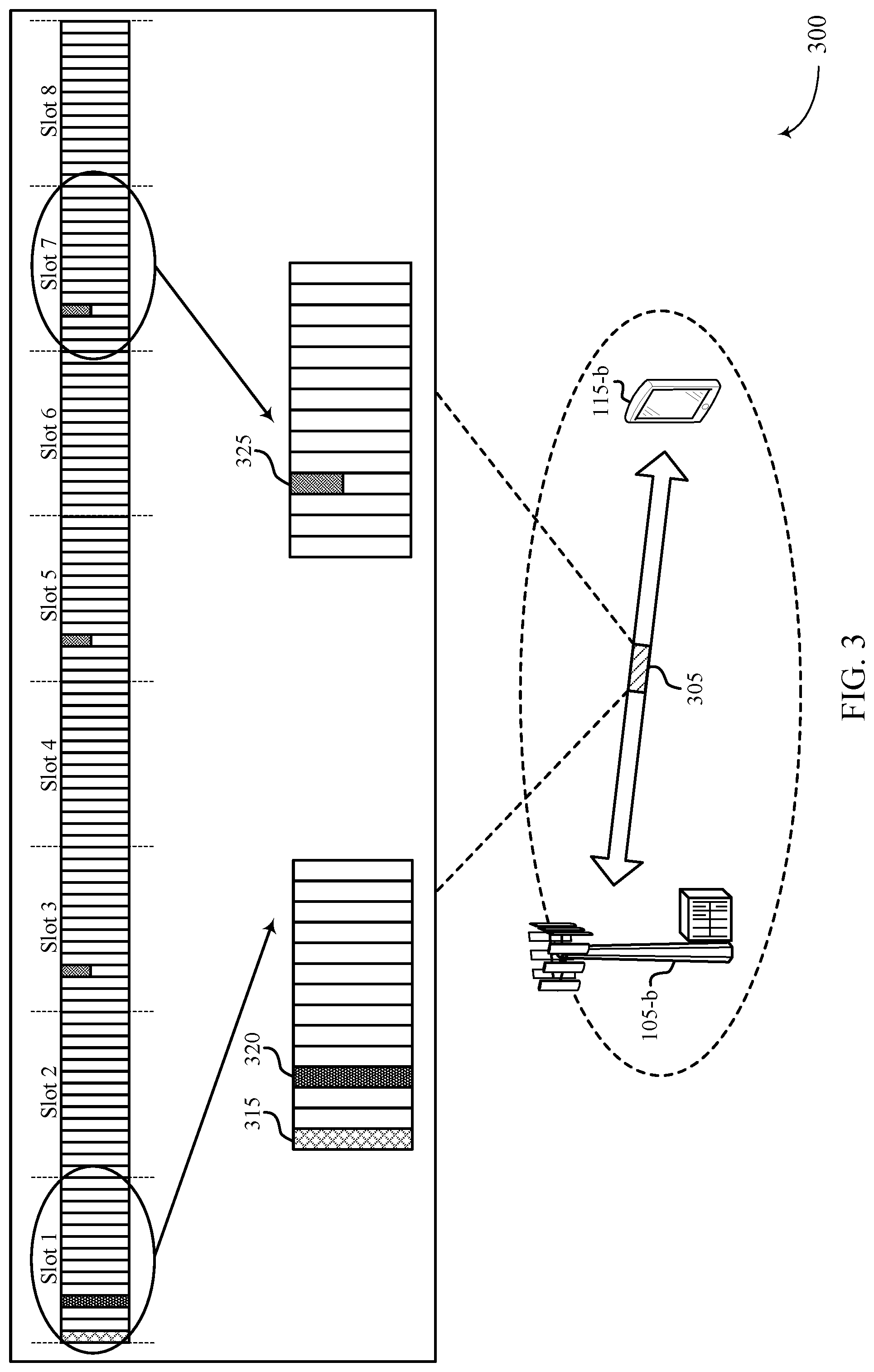 Patent US12323371 Figure 3 – Signaling patterns for time drift reference signals