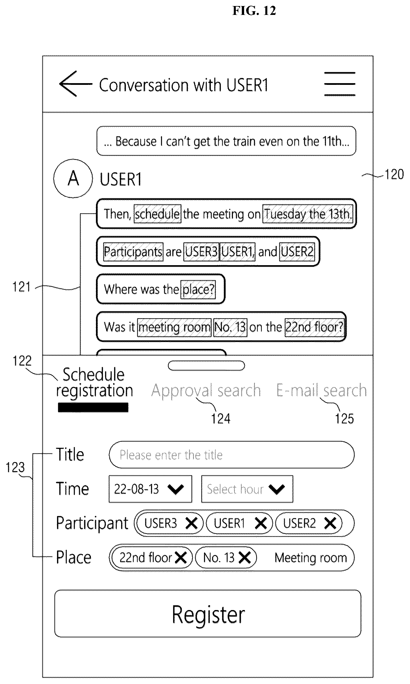Patent US12323376 Figure 12 – Method for providing messenger service, and apparatus for implementing the same