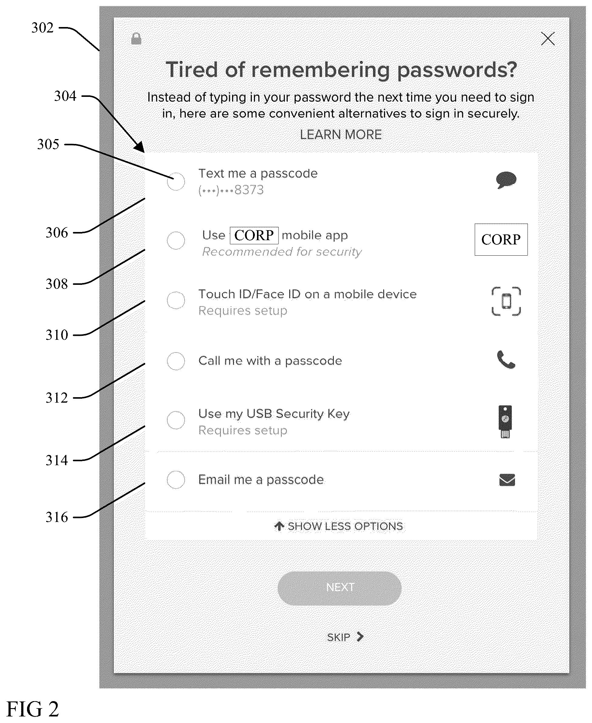 Patent US12323410 Figure 2 – Password-less authentication structure