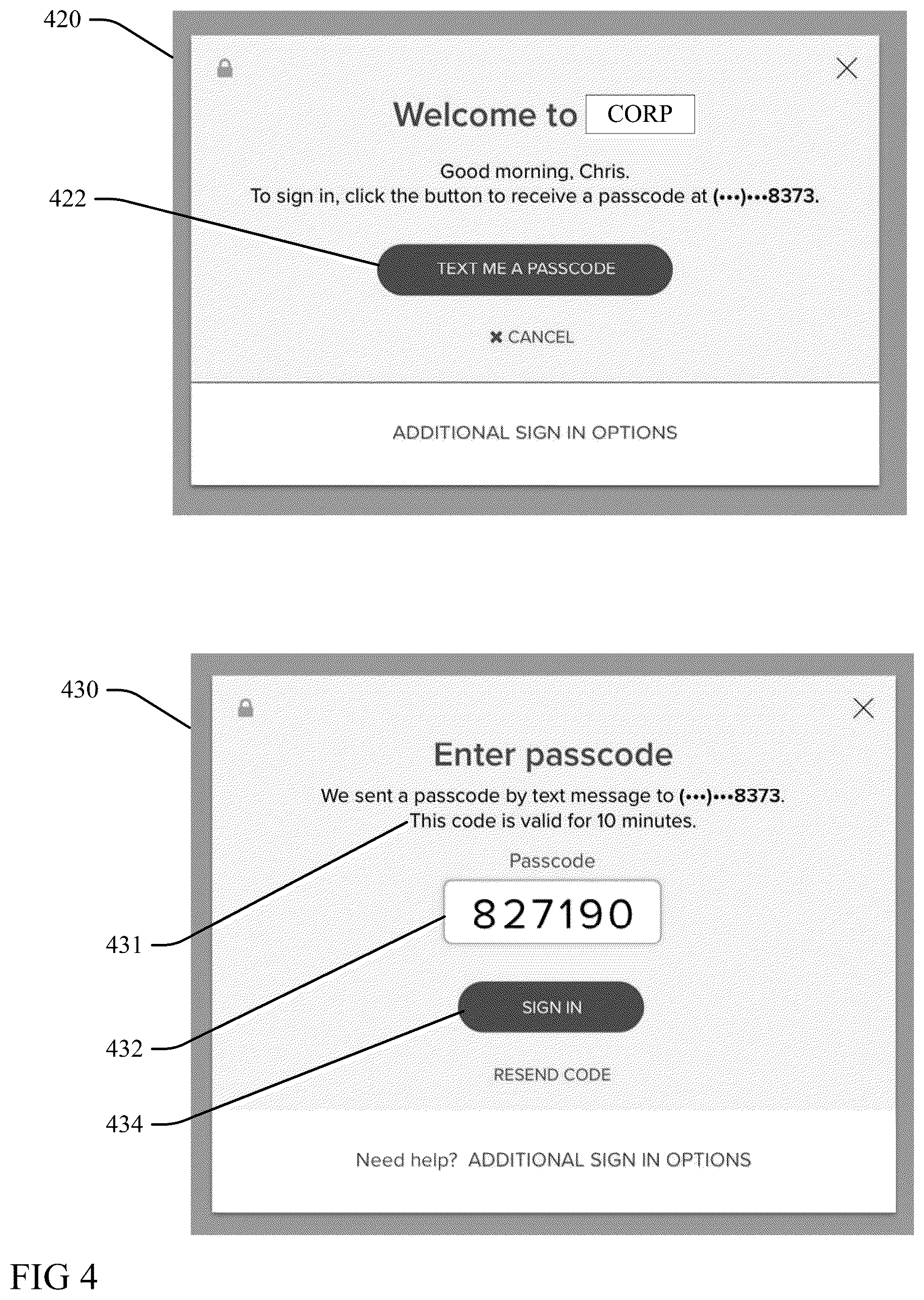 Patent US12323410 Figure 4 – Password-less authentication structure
