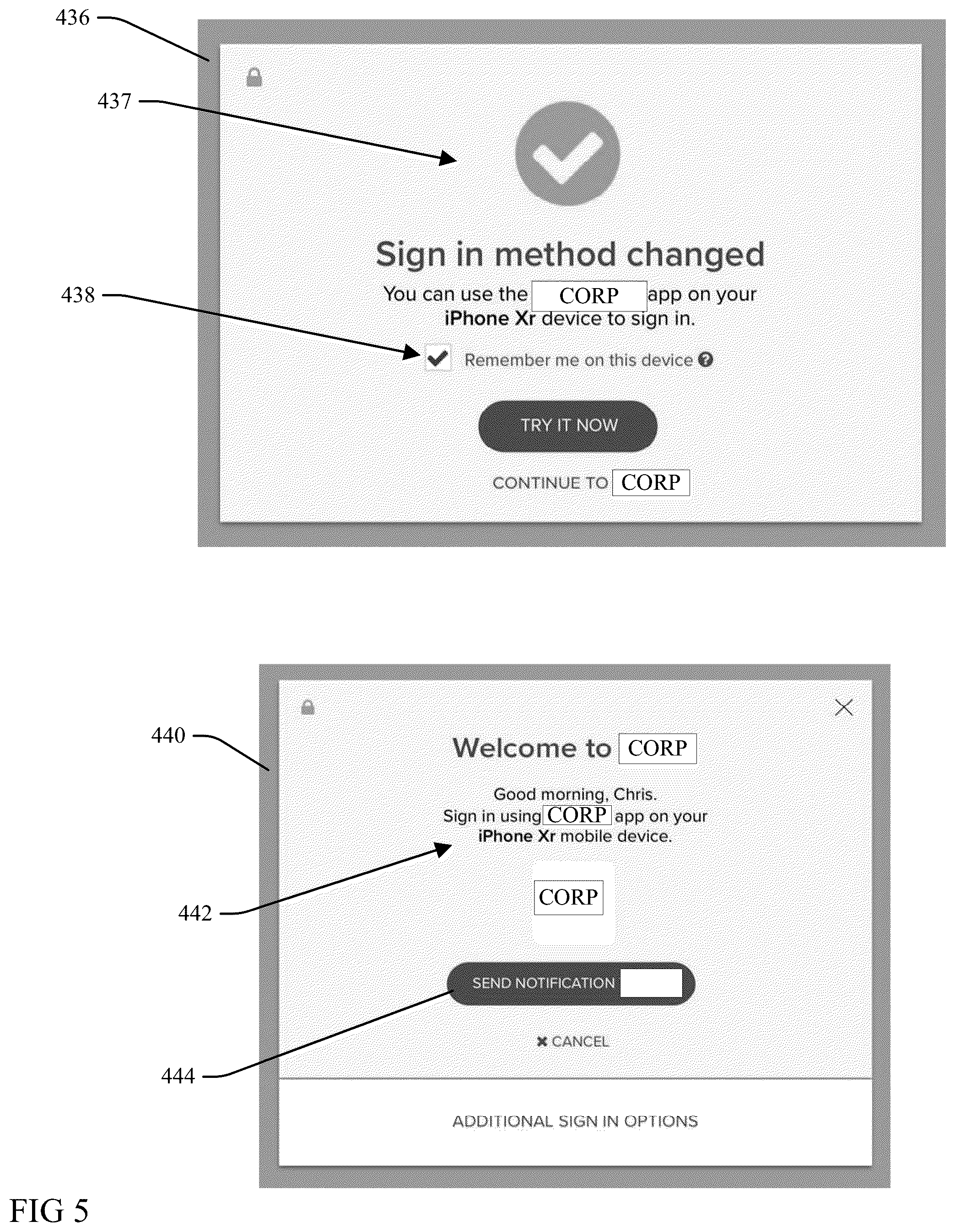 Patent US12323410 Figure 5 – Password-less authentication structure