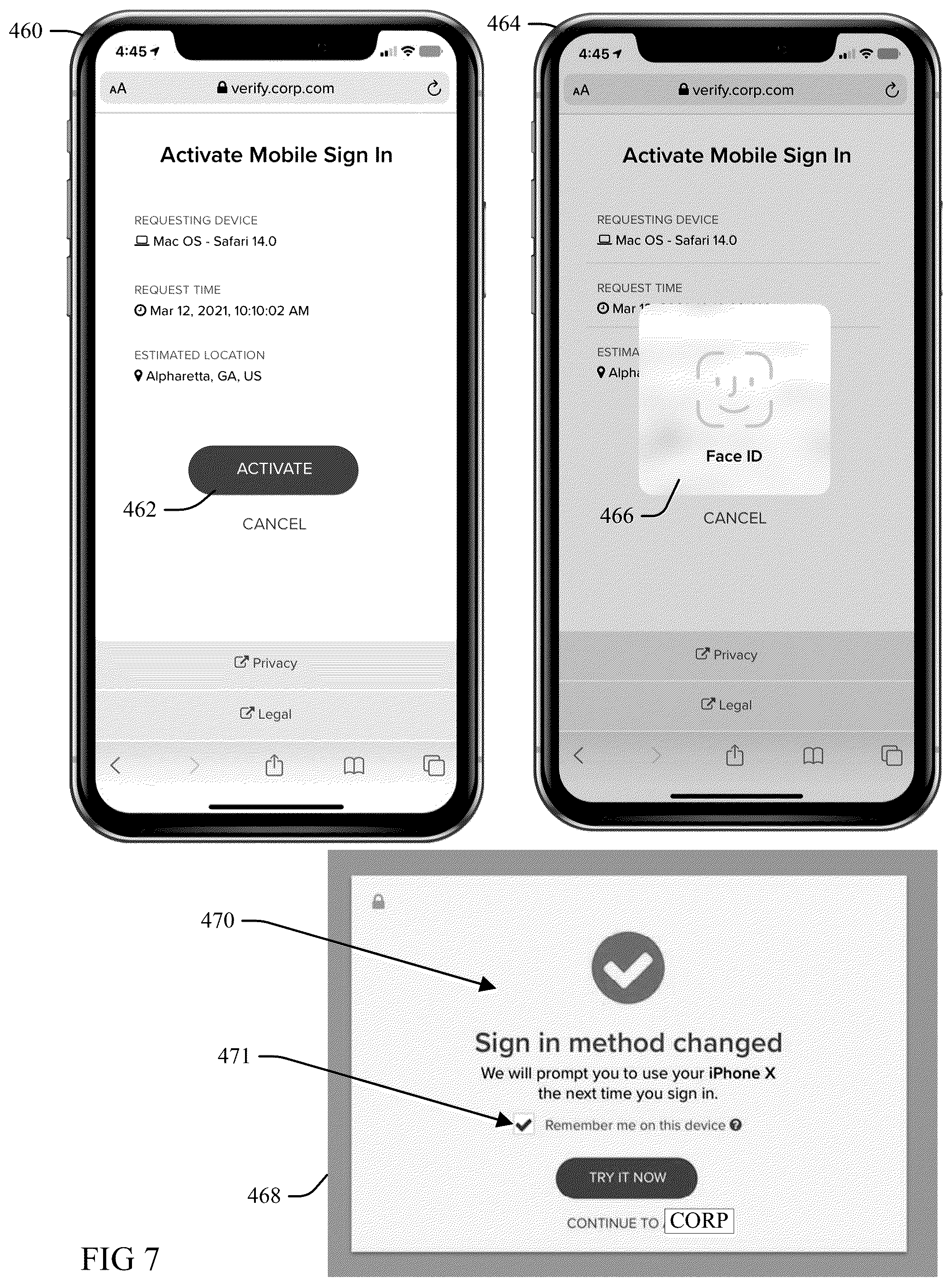 Patent US12323410 Figure 7 – Password-less authentication structure
