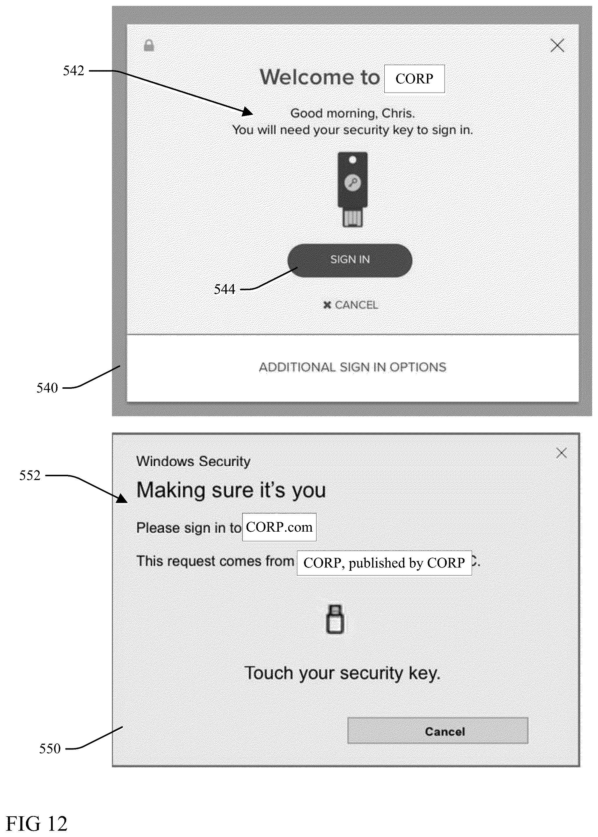Patent US12323410 Figure 12 – Password-less authentication structure