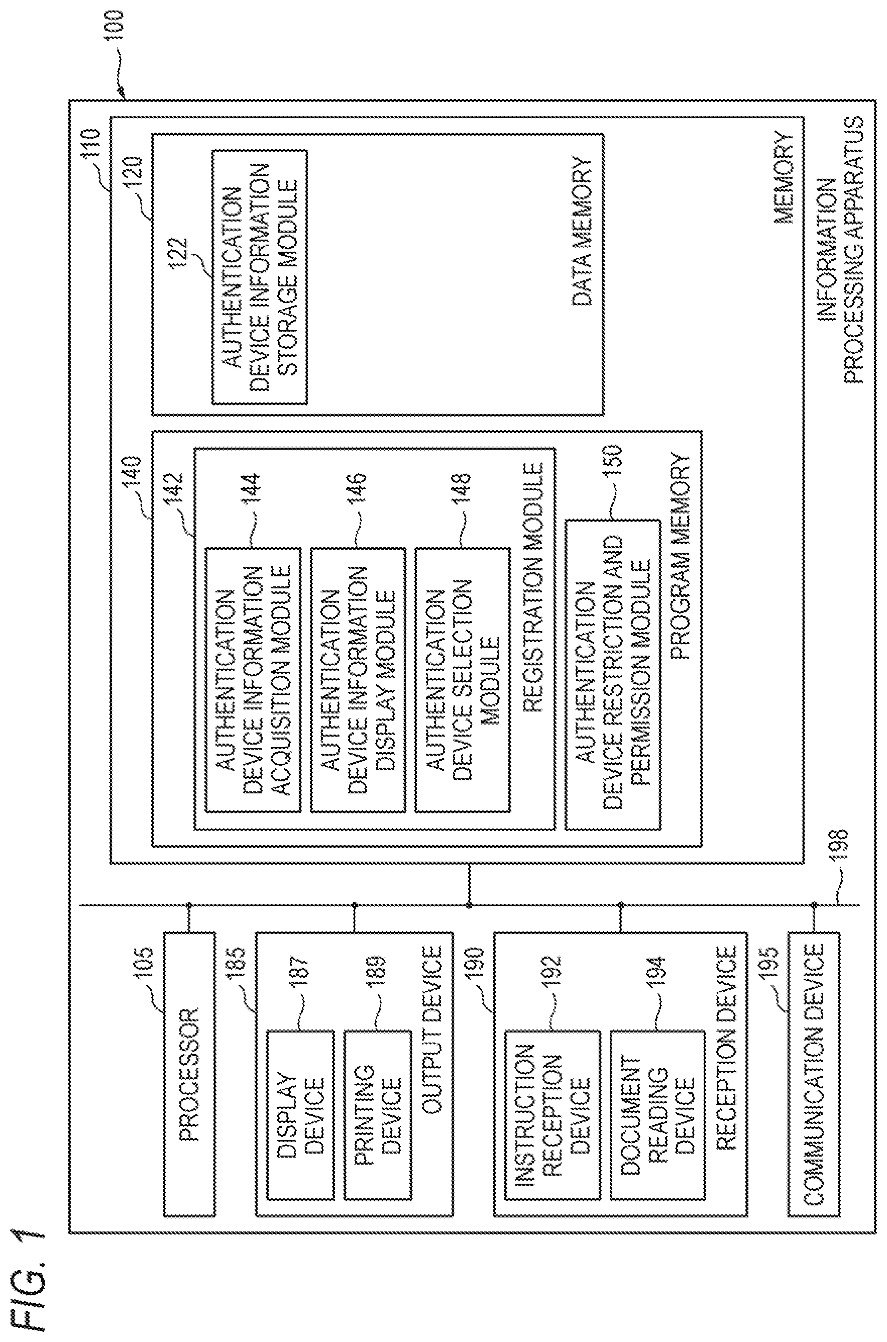 Patent US12323419 Figure 1 – Information processing apparatus, method, and computer readable medium