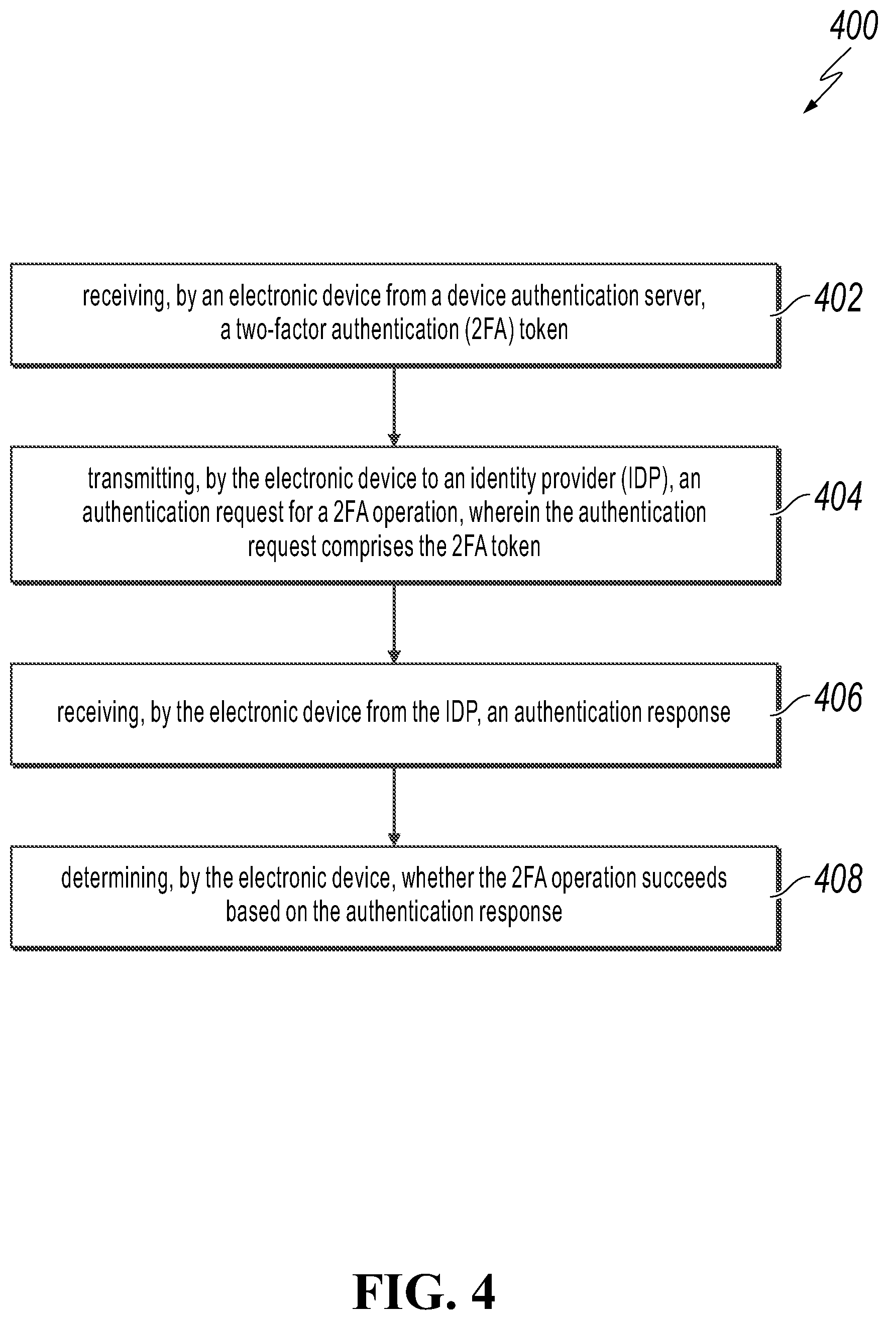 Patent US12323425 Figure 4 – Two-factor authentication for a shared device