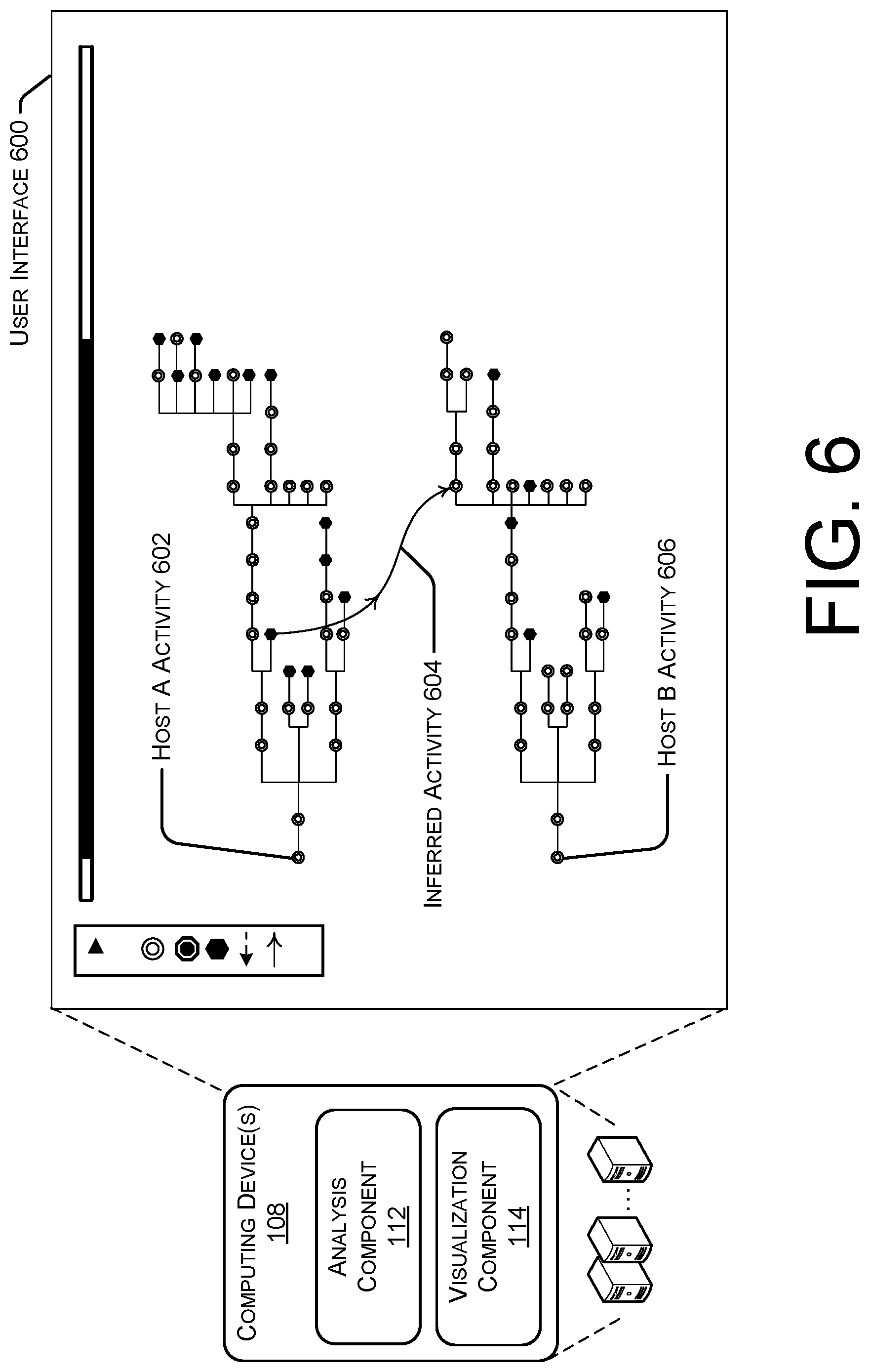 Patent US12323438 Figure 6 – Malicious incident visualization