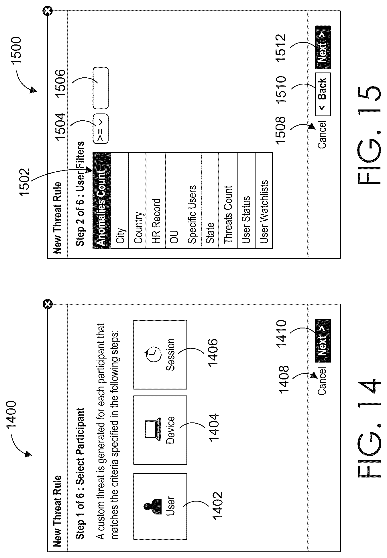 Patent US12323452 Figure 15 – Customizable threat rules in a computer network