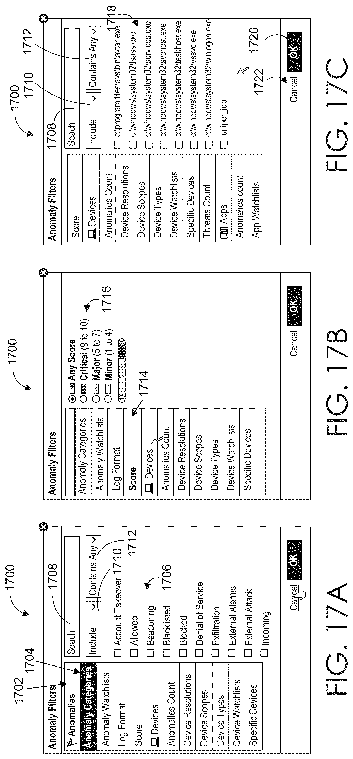 Patent US12323452 Figure 17 – Customizable threat rules in a computer network