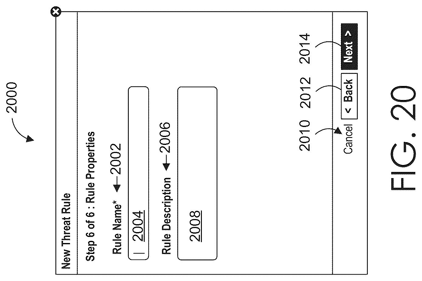 Patent US12323452 Figure 20 – Customizable threat rules in a computer network