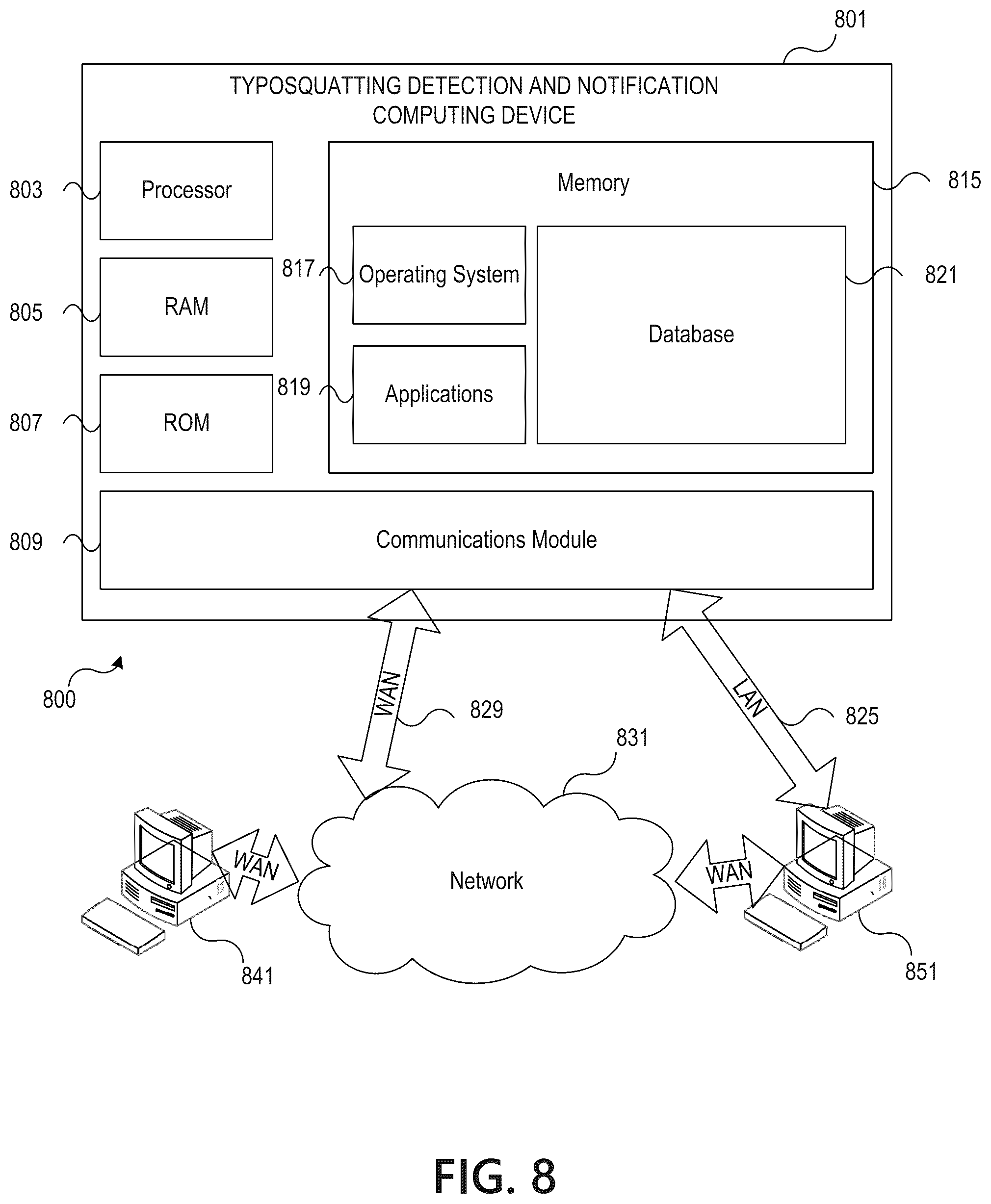 Patent US12323460 Figure 14 – Typosquatting detection and notification