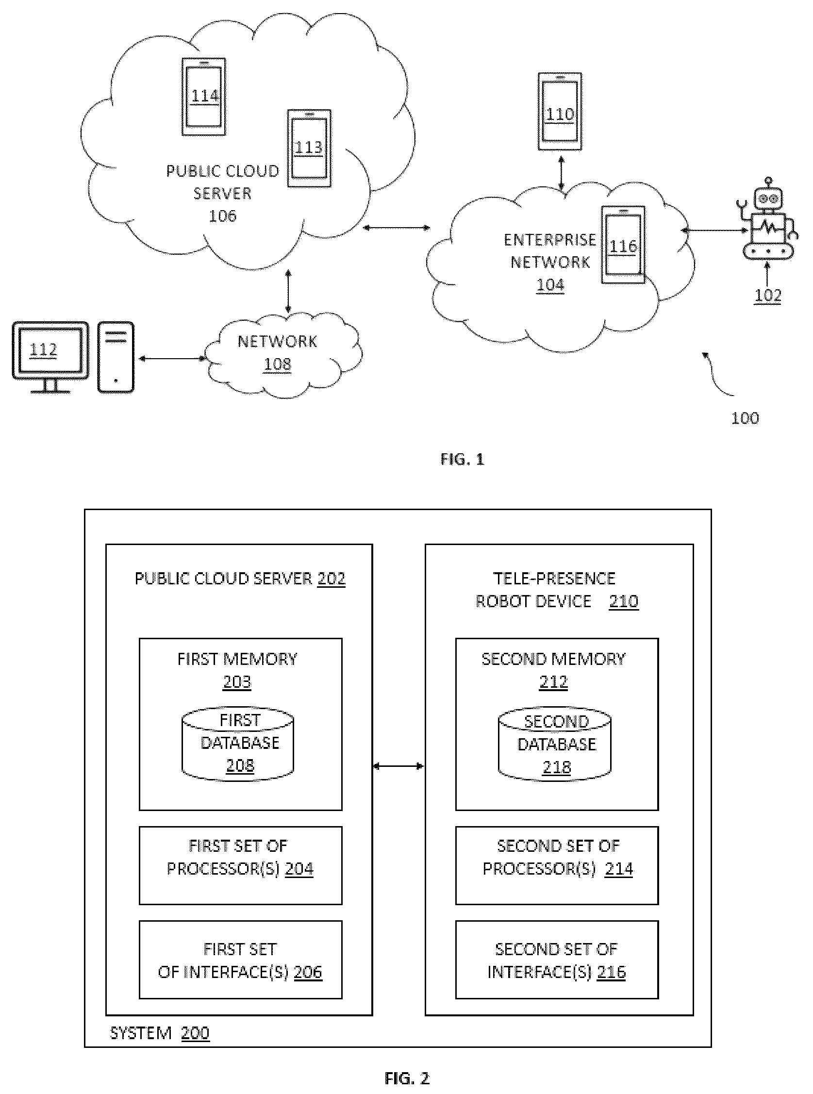 Patent US12323471 — Method and system for managing multimedia exchange in tele-robotics using dew computing — Figure 1
