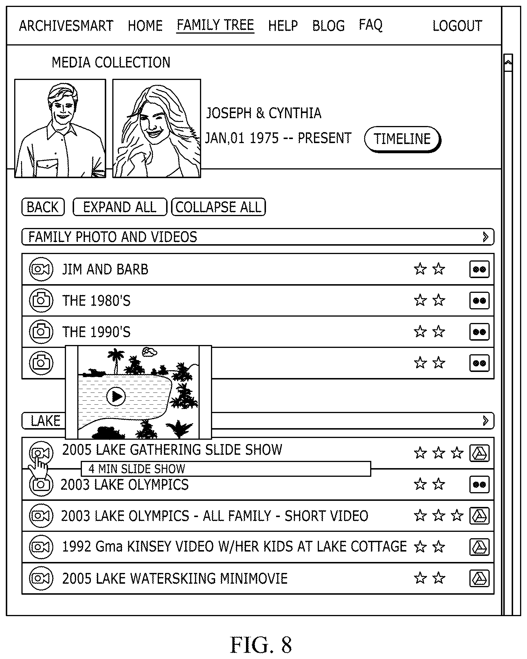 Patent US12323491 Figure 9 – Cloud-based index and centralized cloud-based hub interface for cloud-stored media