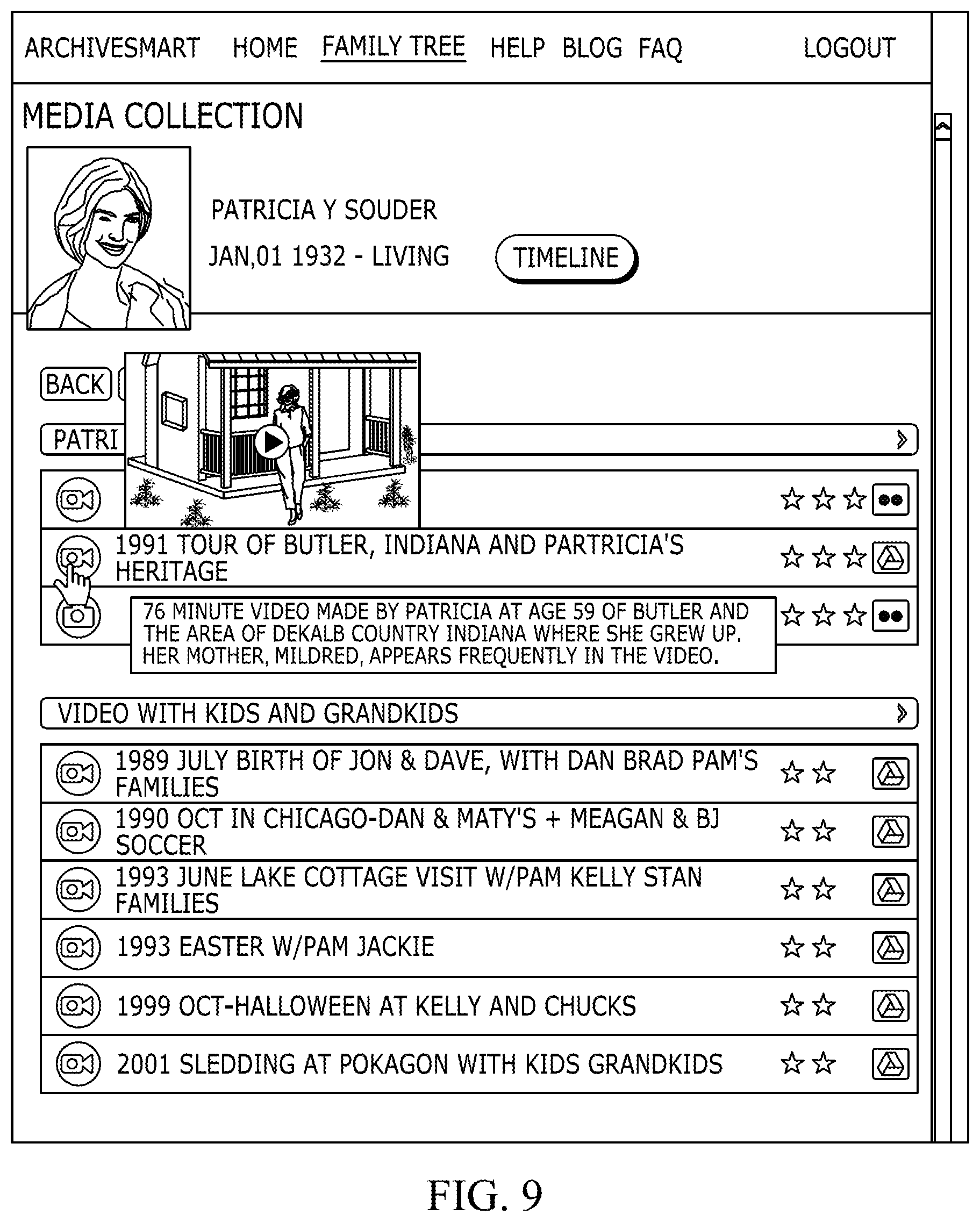 Patent US12323491 Figure 10 – Cloud-based index and centralized cloud-based hub interface for cloud-stored media