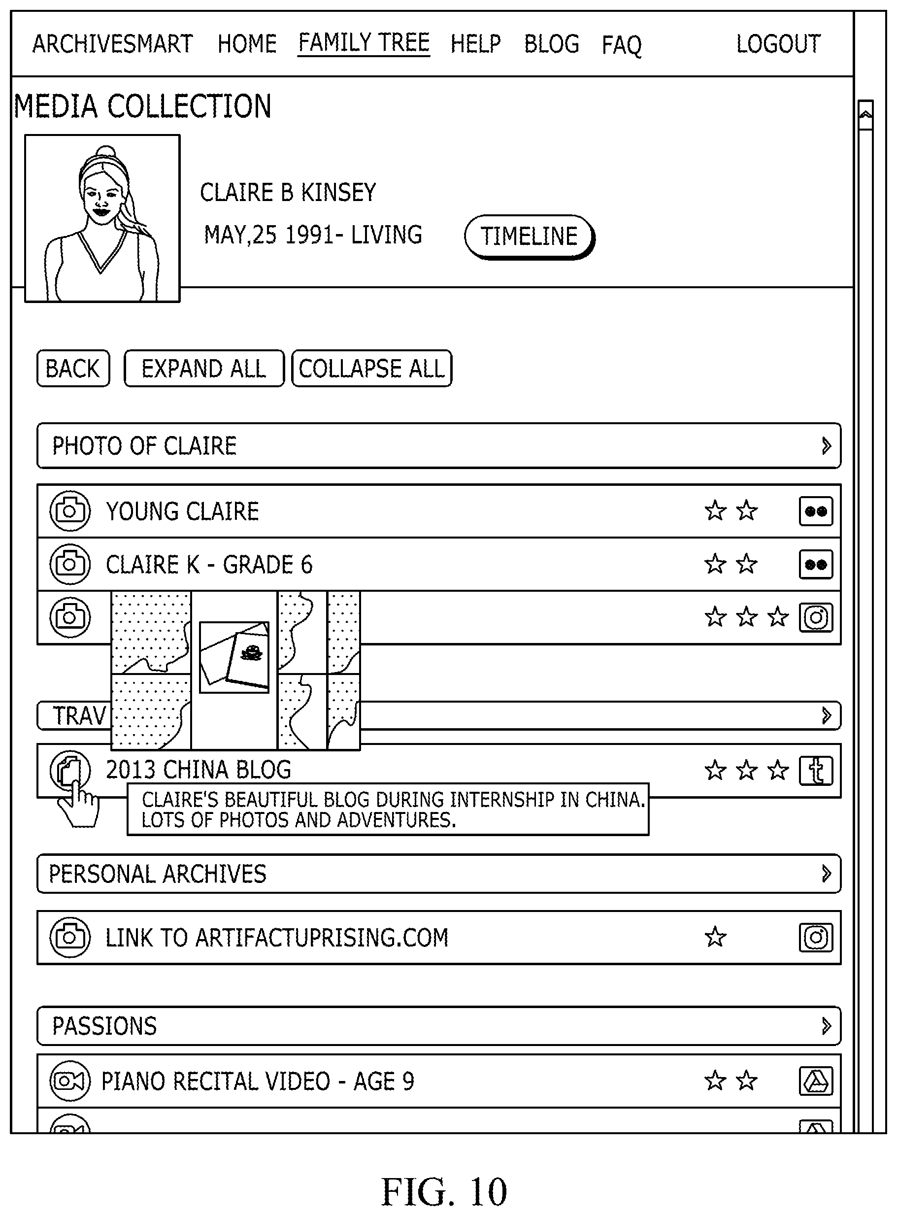 Patent US12323491 Figure 11 – Cloud-based index and centralized cloud-based hub interface for cloud-stored media