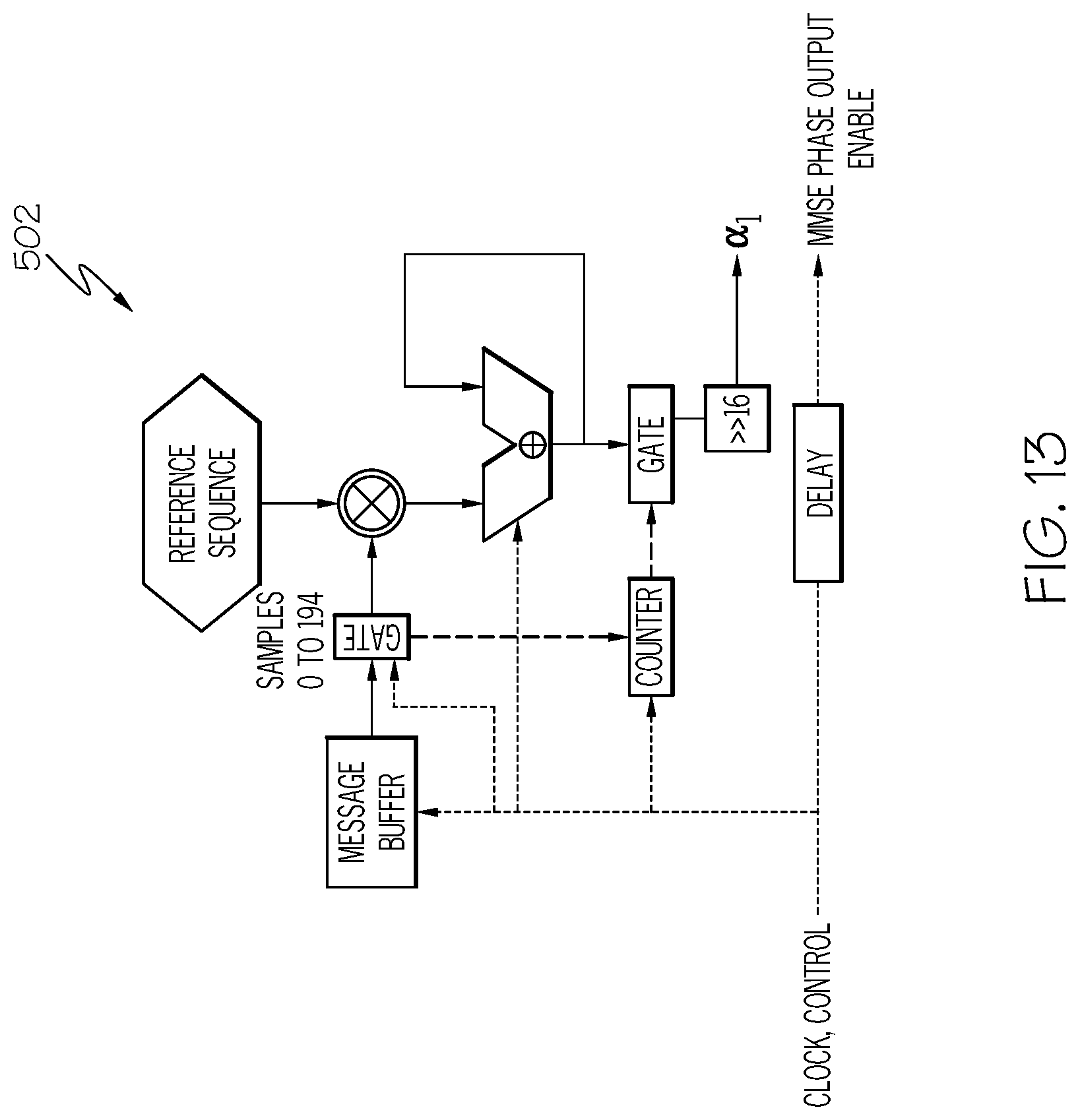 Patent US12323505 Figure 13 – Receiver with coherent matched filter