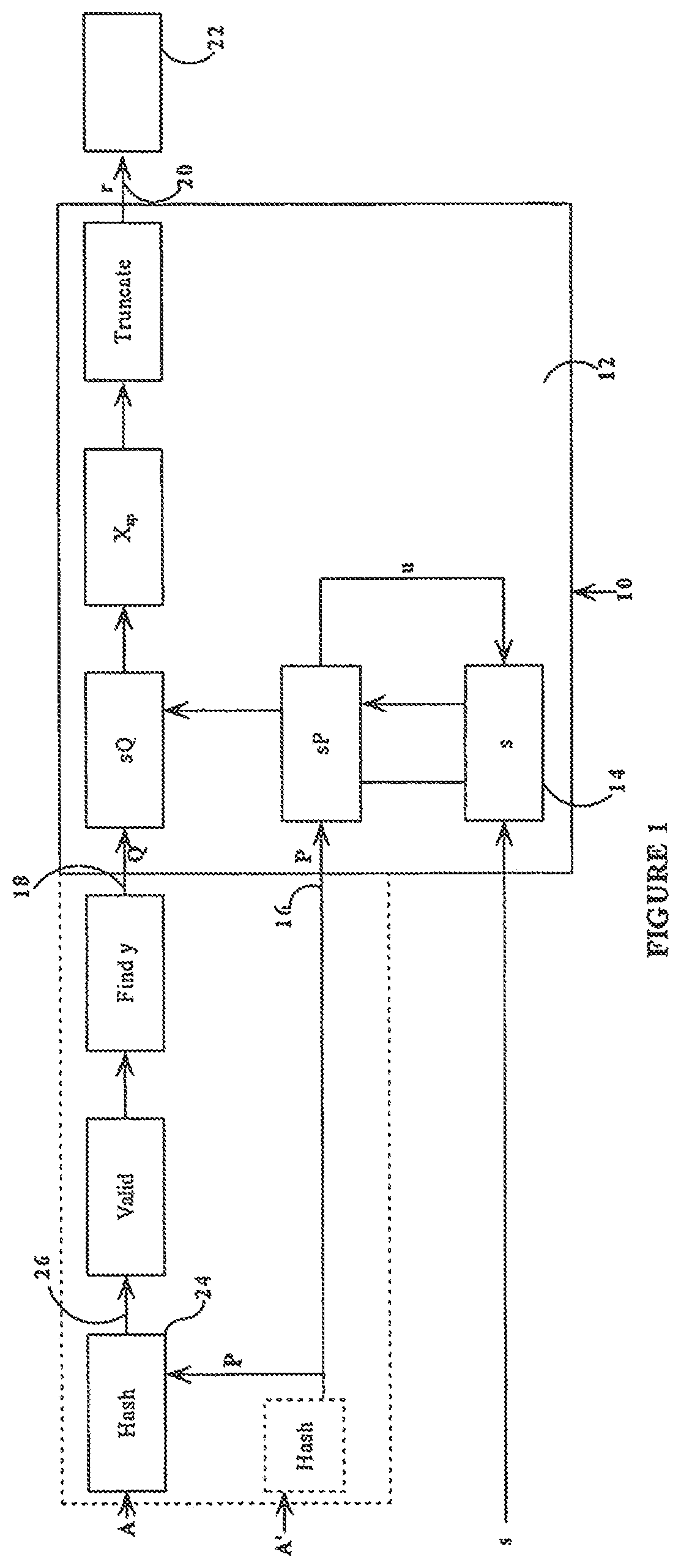 Patent US12323514 — Elliptic curve random number generation — Figure 1