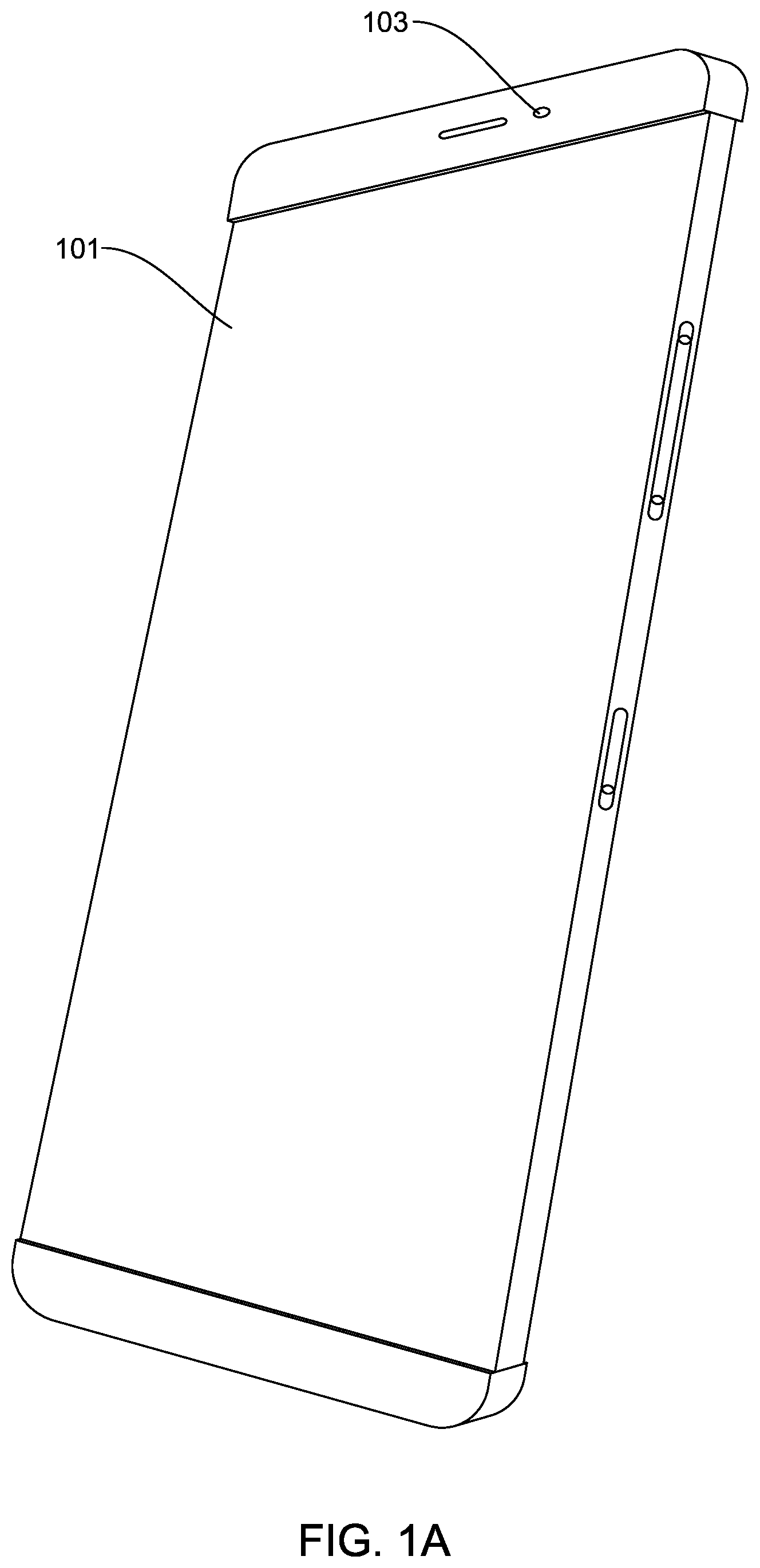 Patent US12323542 Figure 1 – Electronic device with symmetrical display screens and reversible camera