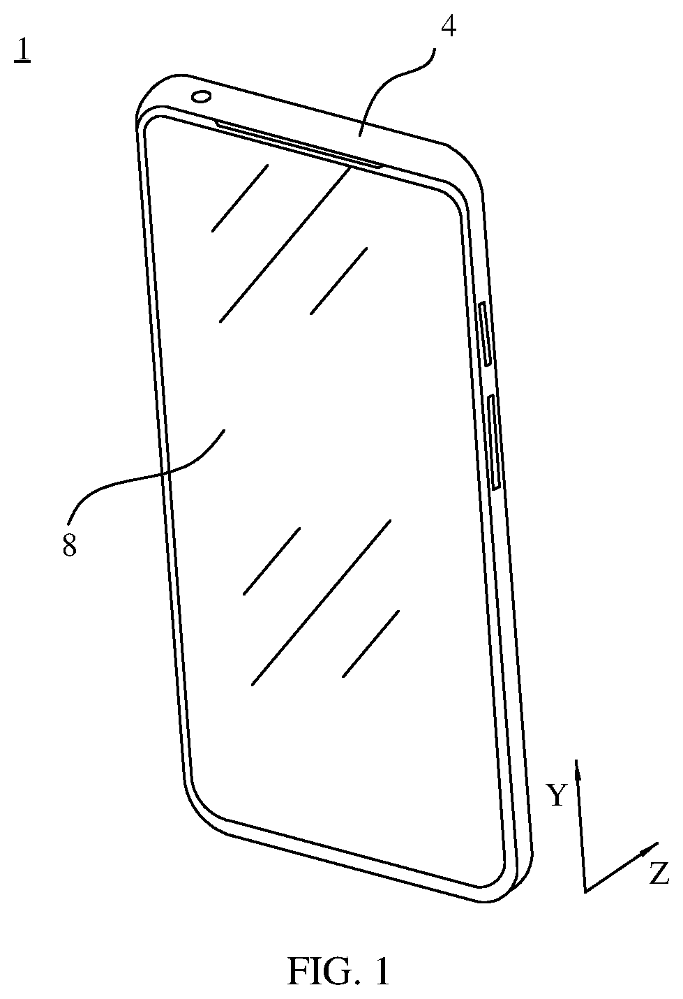 Patent US12323545 Figure 1 – Electronic device