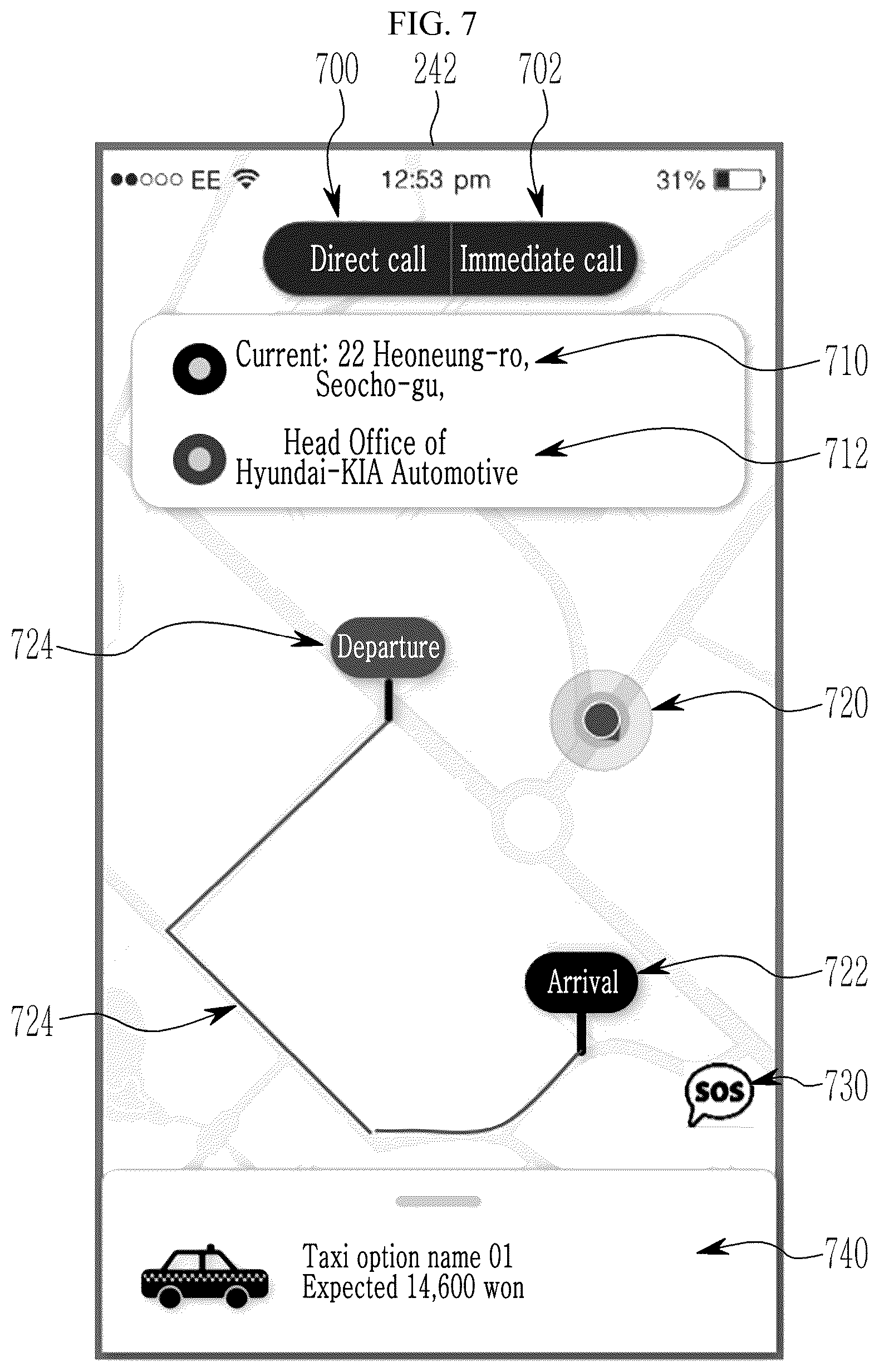 Patent US12323555 Figure 8 – Method and server for providing a call service