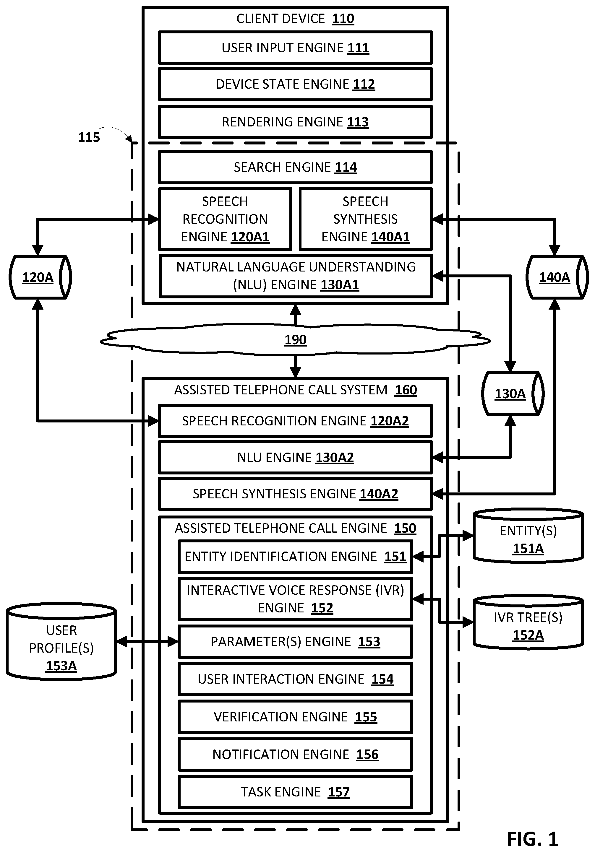 Patent US12323556 Figure 1 – Automatic navigation of an interactive voice response (IVR) tree on behalf of human user(s)