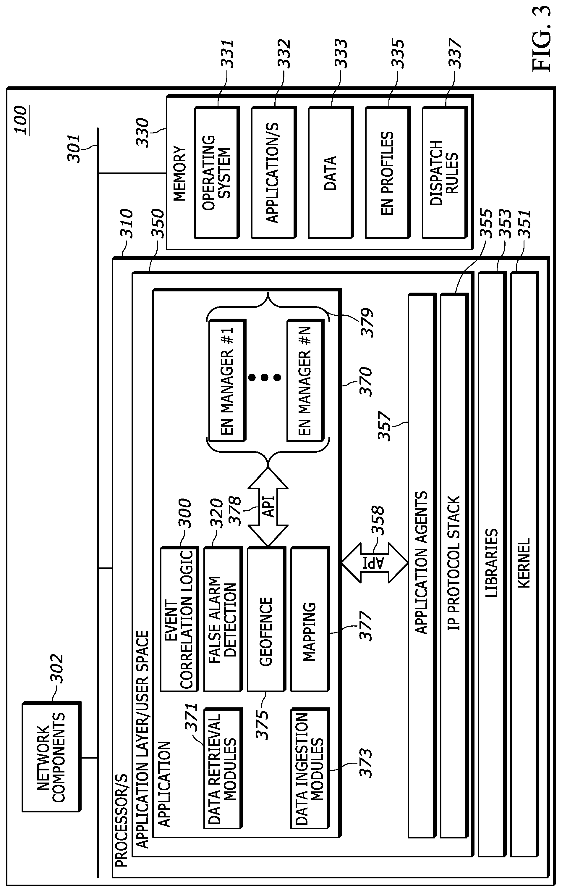 Patent US12323557 Figure 3 – Apparatus and method for emergency dispatch