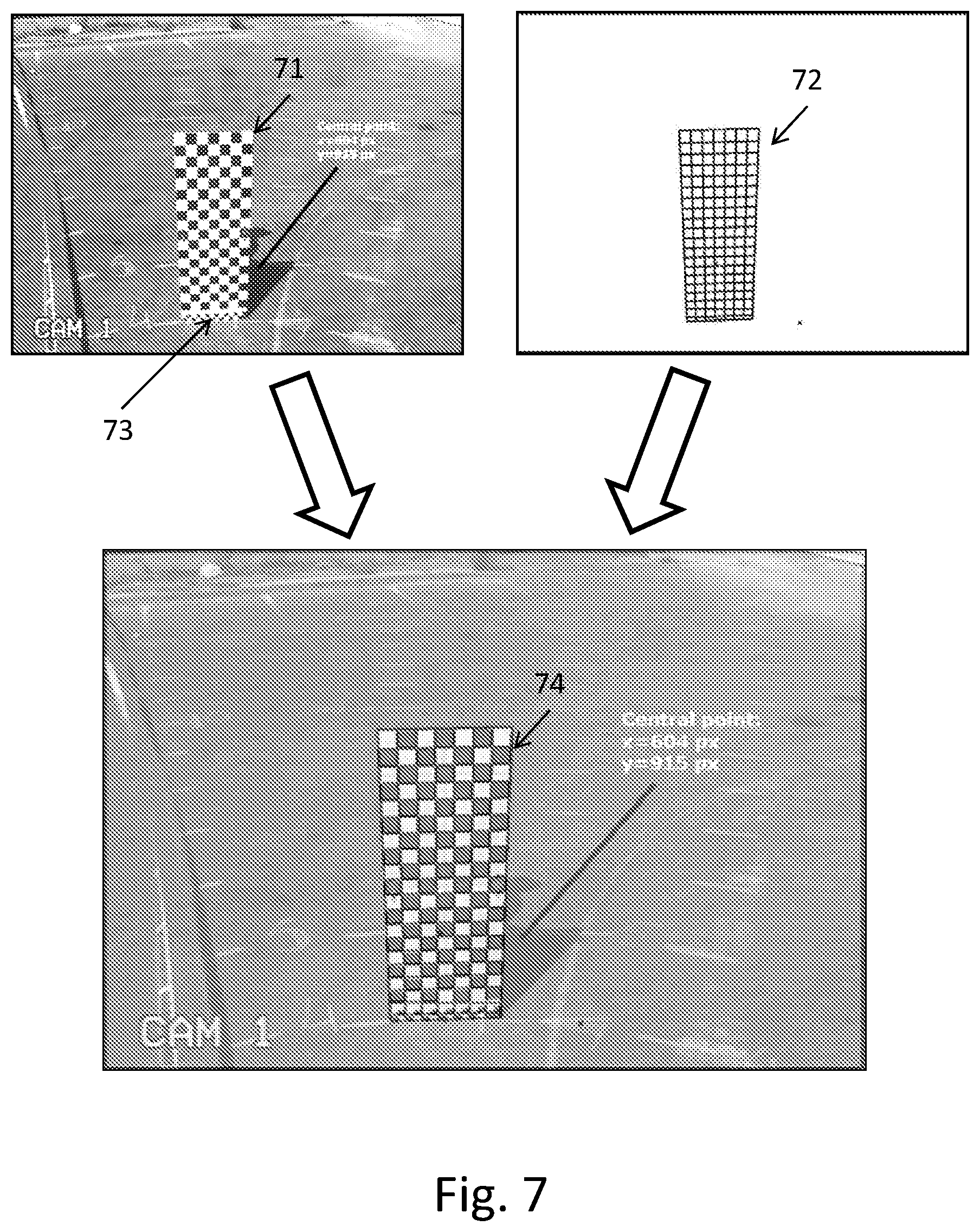 Patent US12323575 Figure 8 – Dimensional calibration of the field-of-view of a single camera