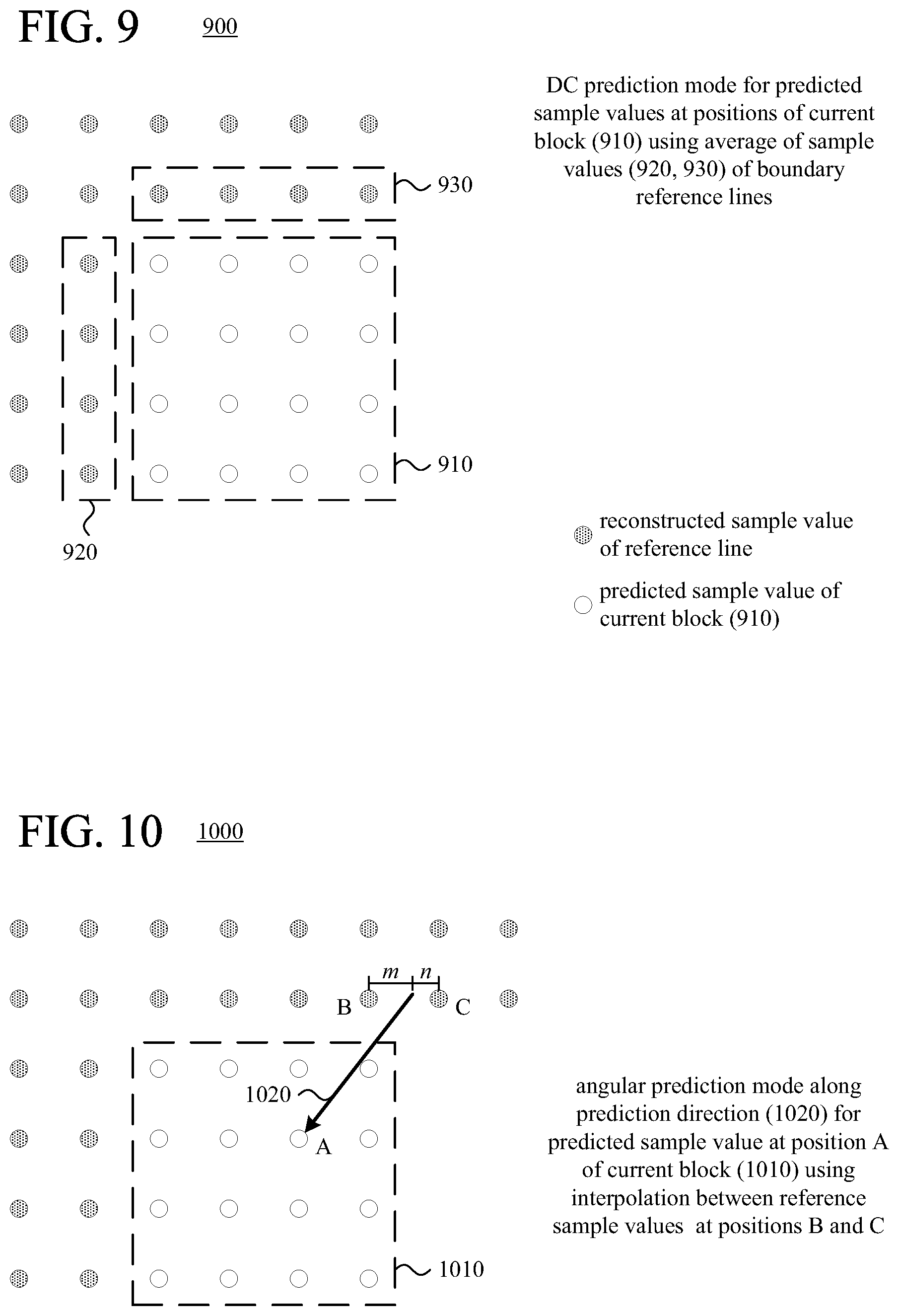 Patent US12323582 Figure 9 – Intra-picture prediction using non-adjacent reference lines of sample values