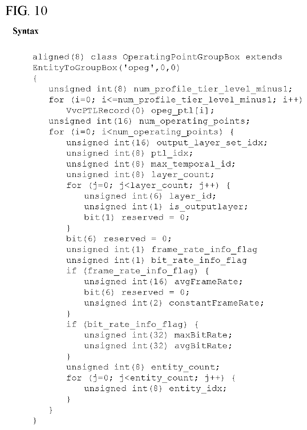 Patent US12323606 Figure 8 – Media file generation/reception method and device for signaling operating point information and output layer set information, and computer-readable recording medium in which media file is stored