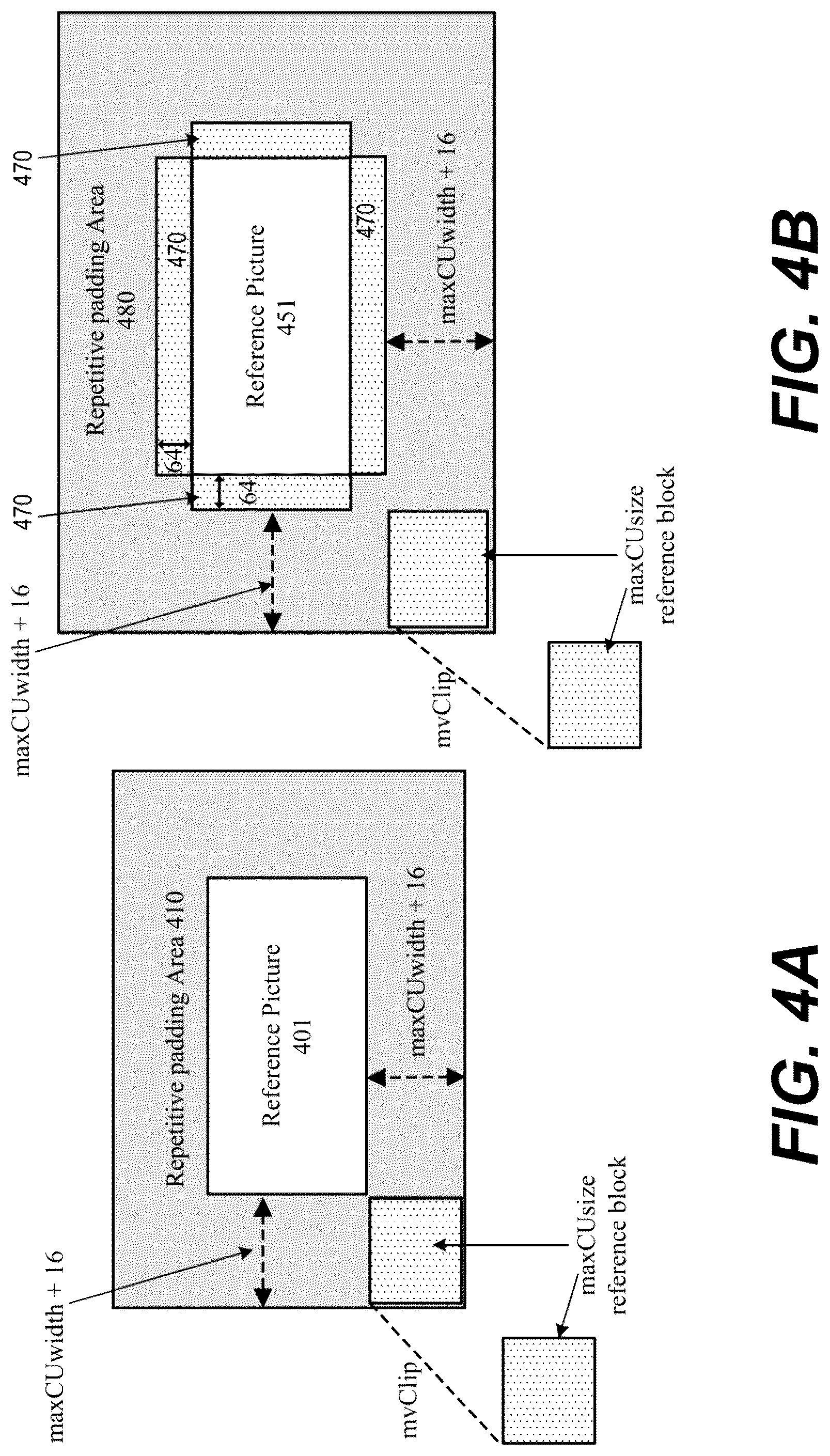 Patent US12323615 Figure 4 – Full-pixel based and group-based motion compensated picture boundary padding