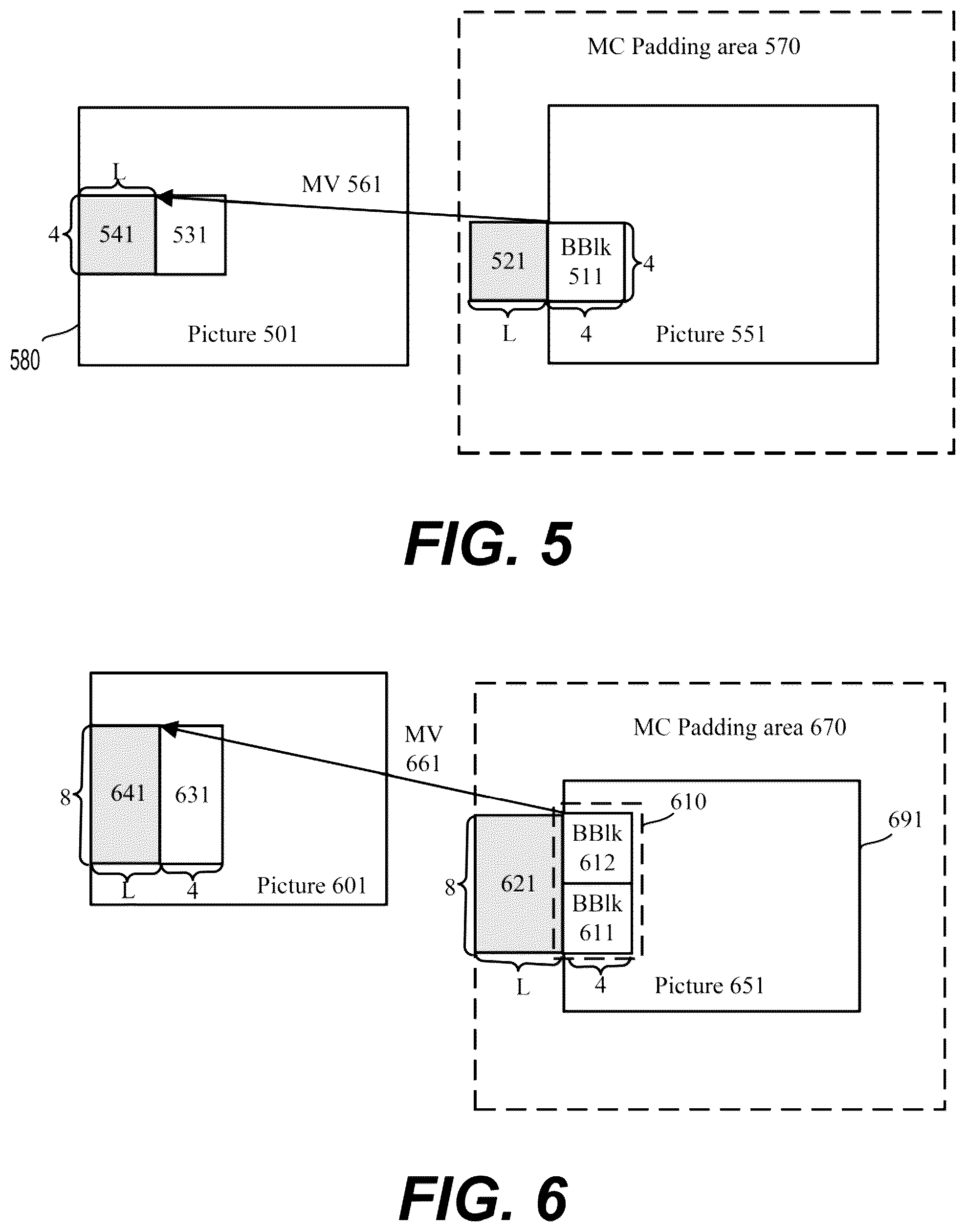 Patent US12323615 Figure 5 – Full-pixel based and group-based motion compensated picture boundary padding