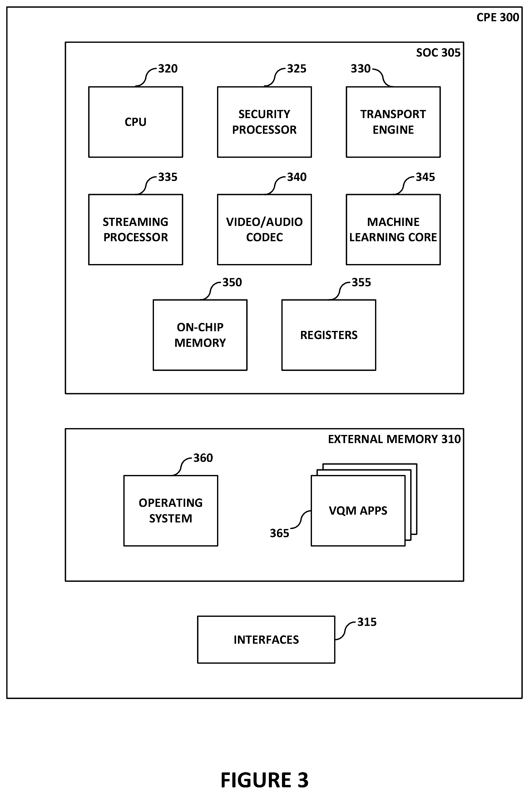 Patent US12323647 Figure 3 – Video quality monitoring system